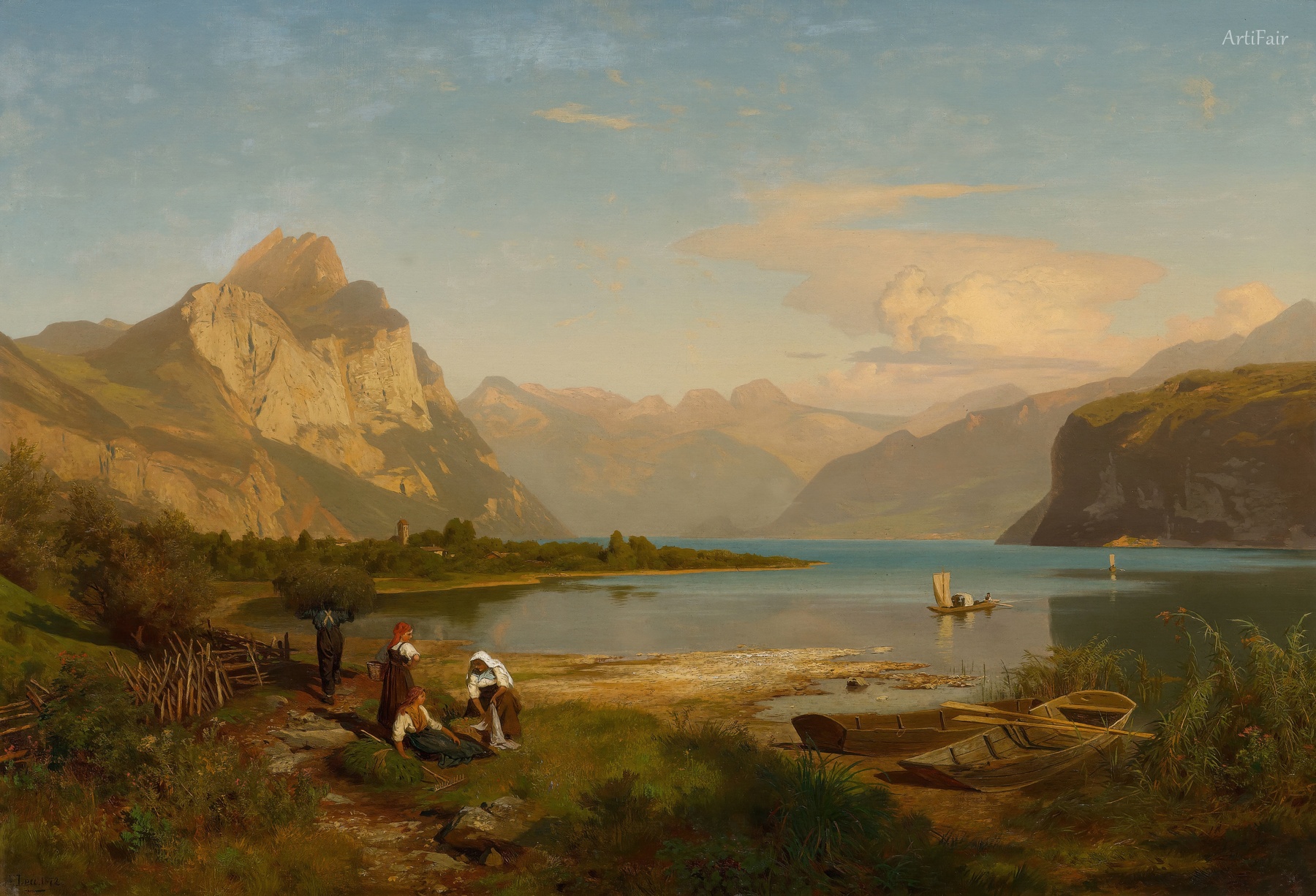 Lake Walen. View from Weesen towards Sargans