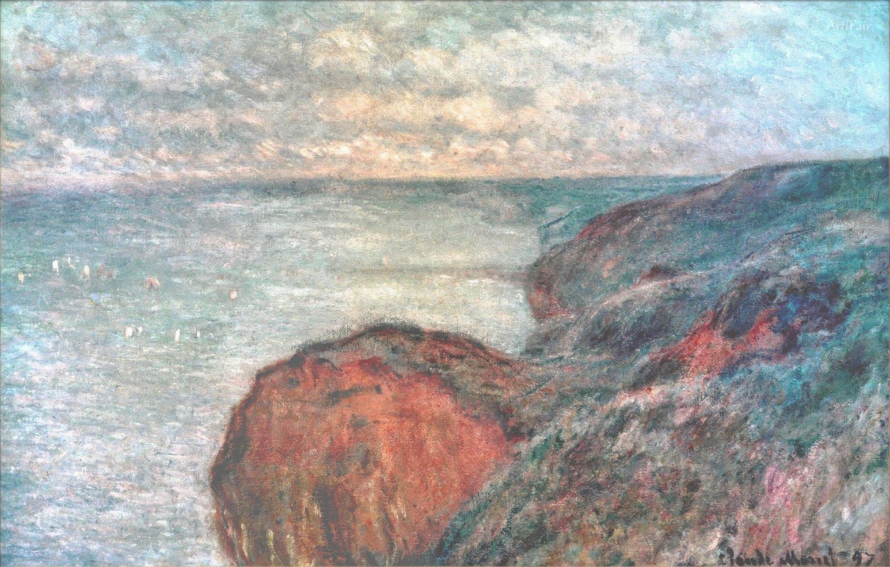 Cliff near Dieppe, Cloudy Weather