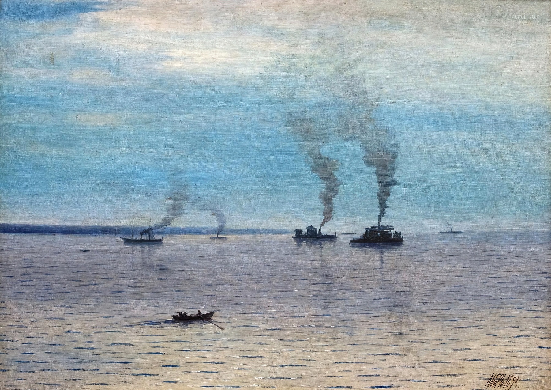 Clear Vessel on the St. Petersburg Canal