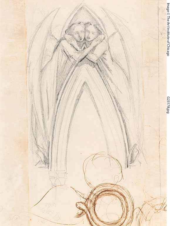 Design for a Gothic Arch with Effie as an Angel