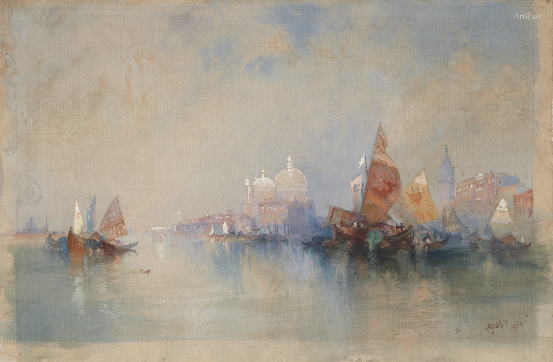 Venice: The Lagoon Looking toward Santa Maria della Salute