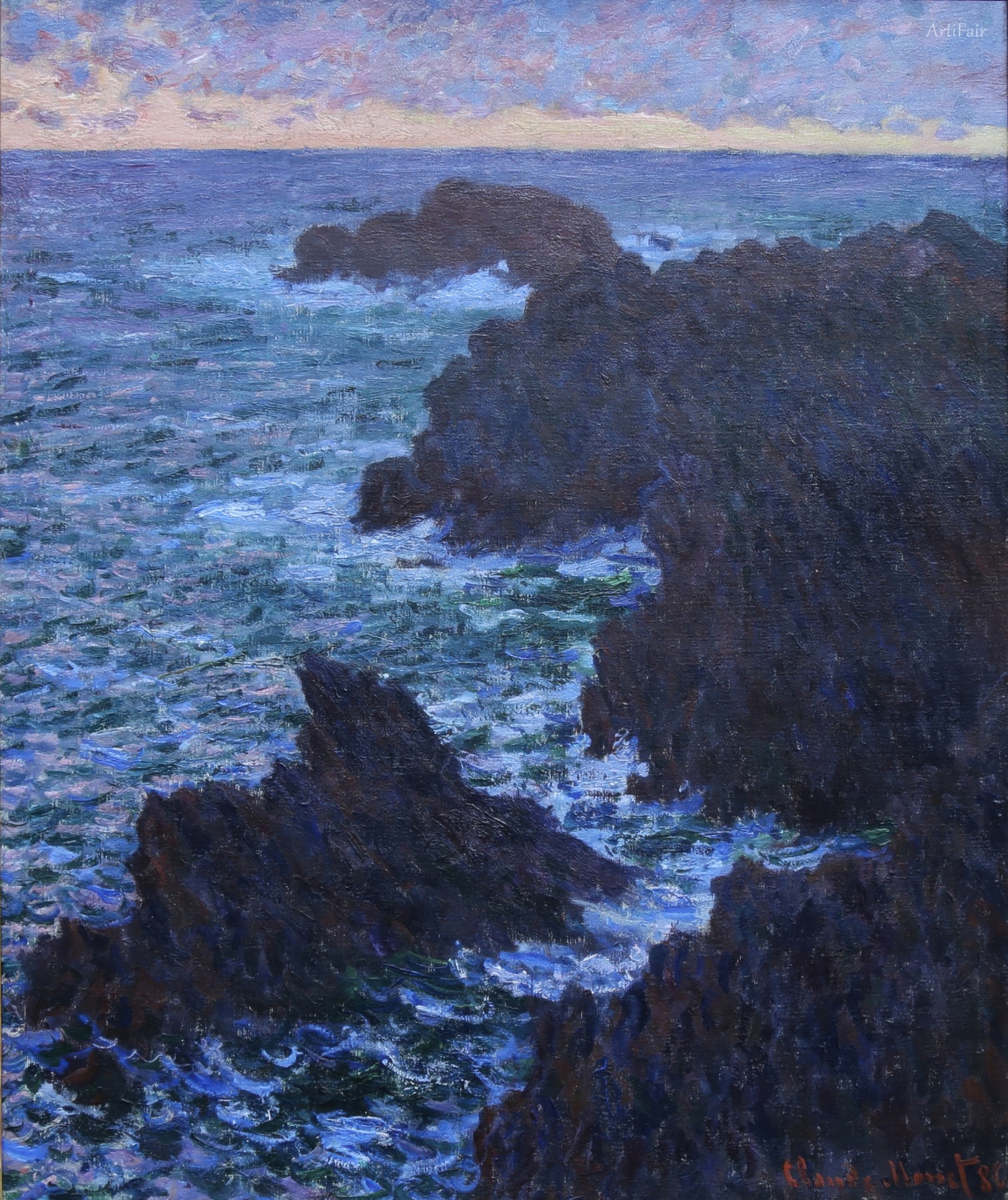 Západ slunce na Belle-Île