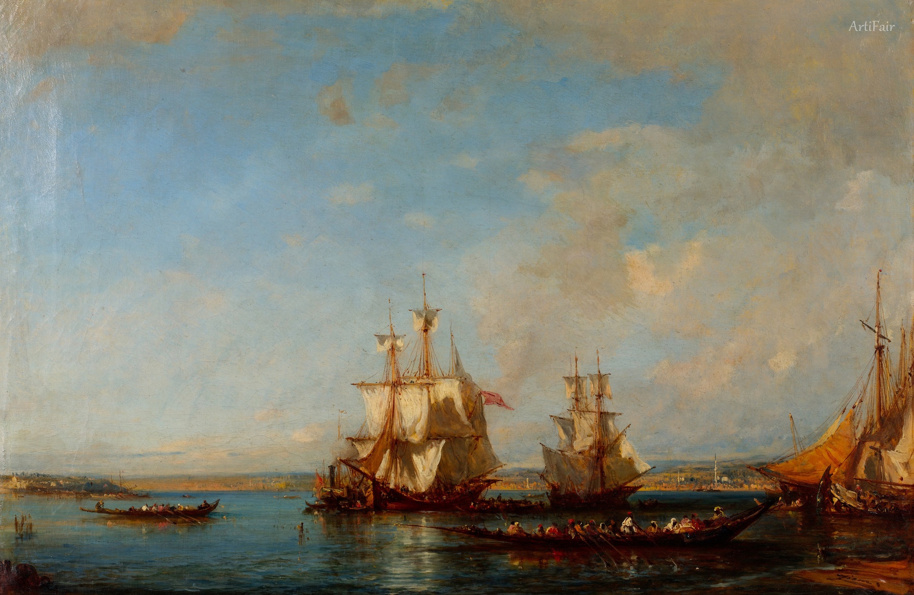 Caiques and Sailboats at the Bosphorus