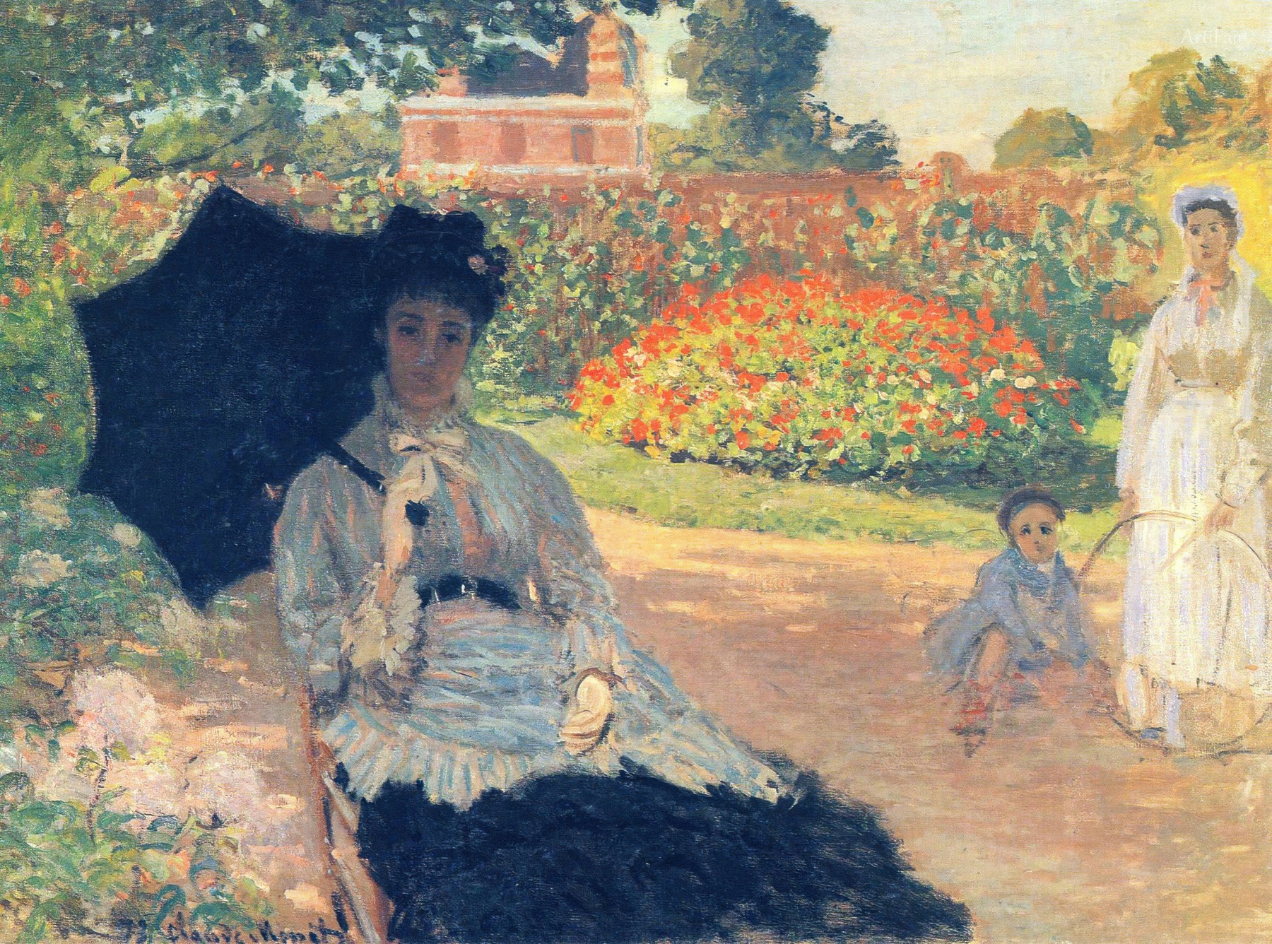 Camille Monet nel giardino