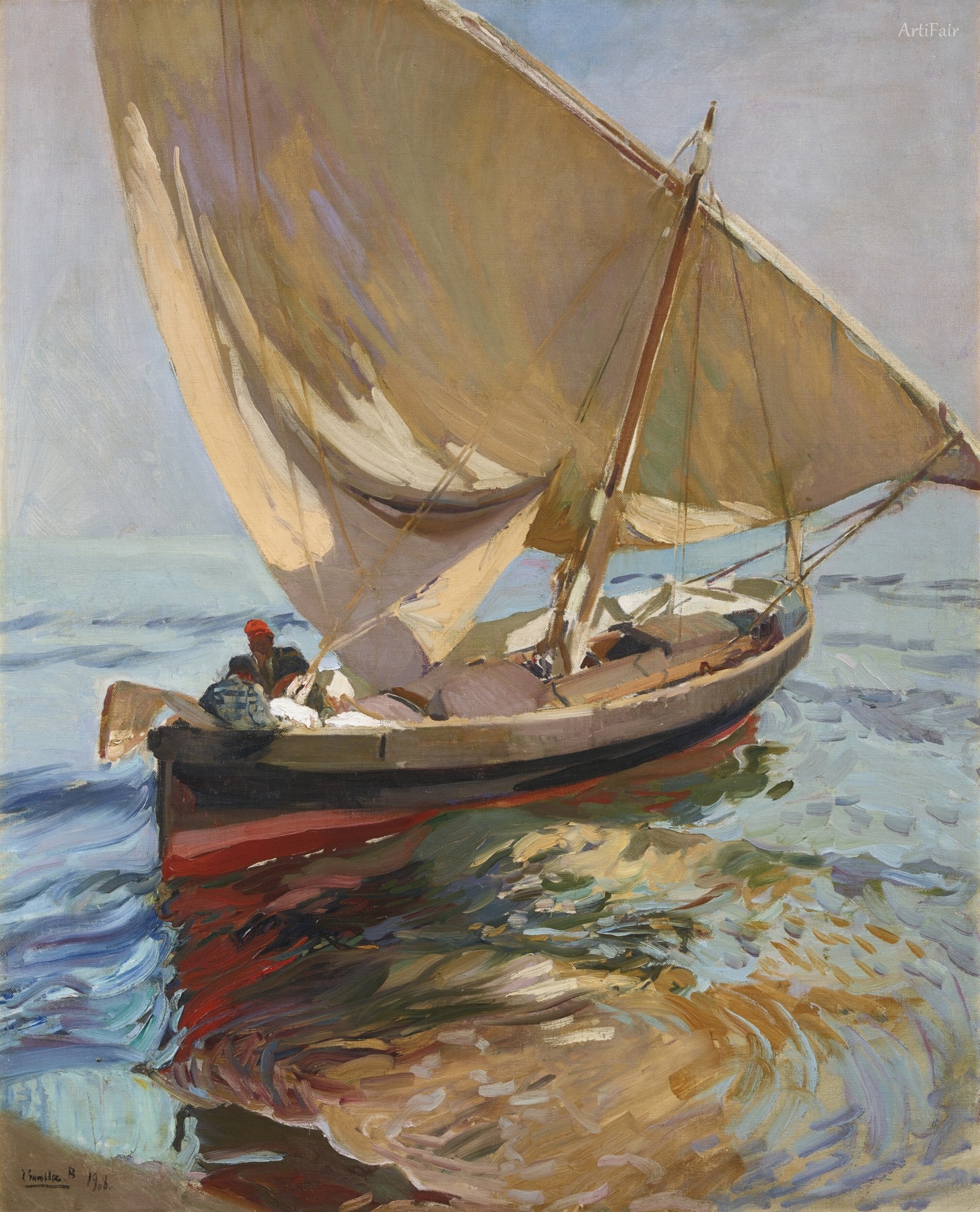 Camino de la pesca. Valencia 1908