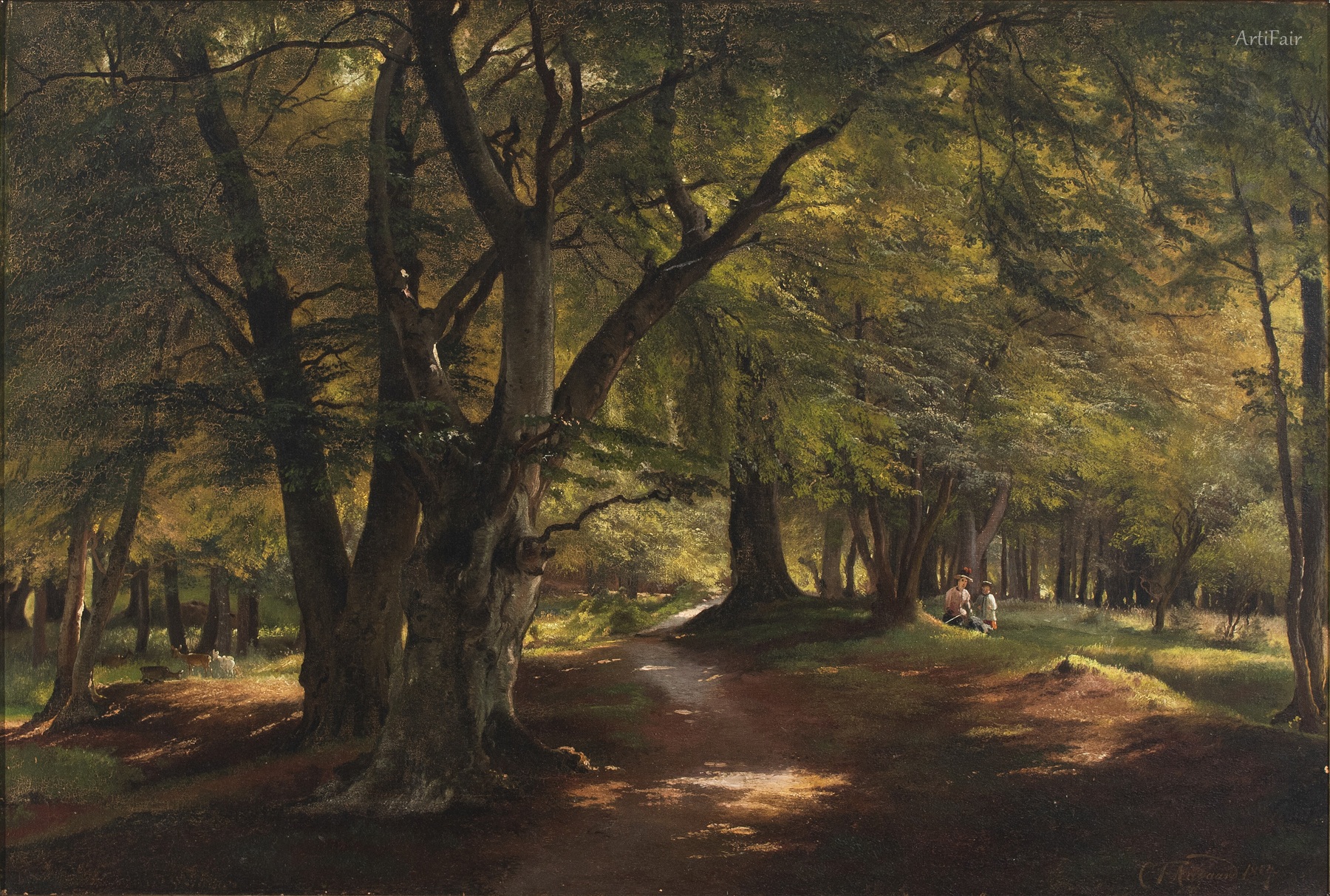 Dyrehaven 風景 1884