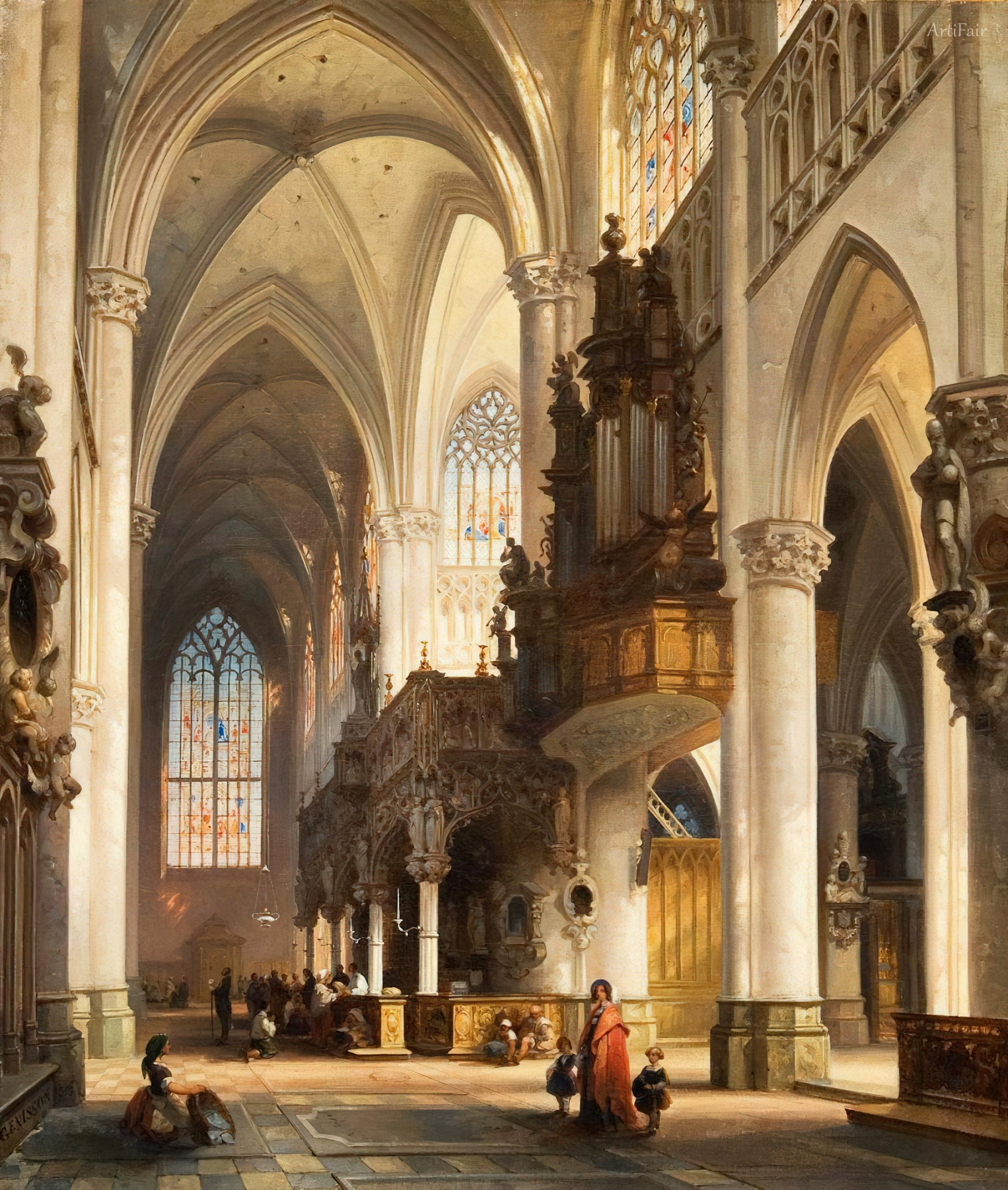 Interior of Saint Gommaire in Lier
