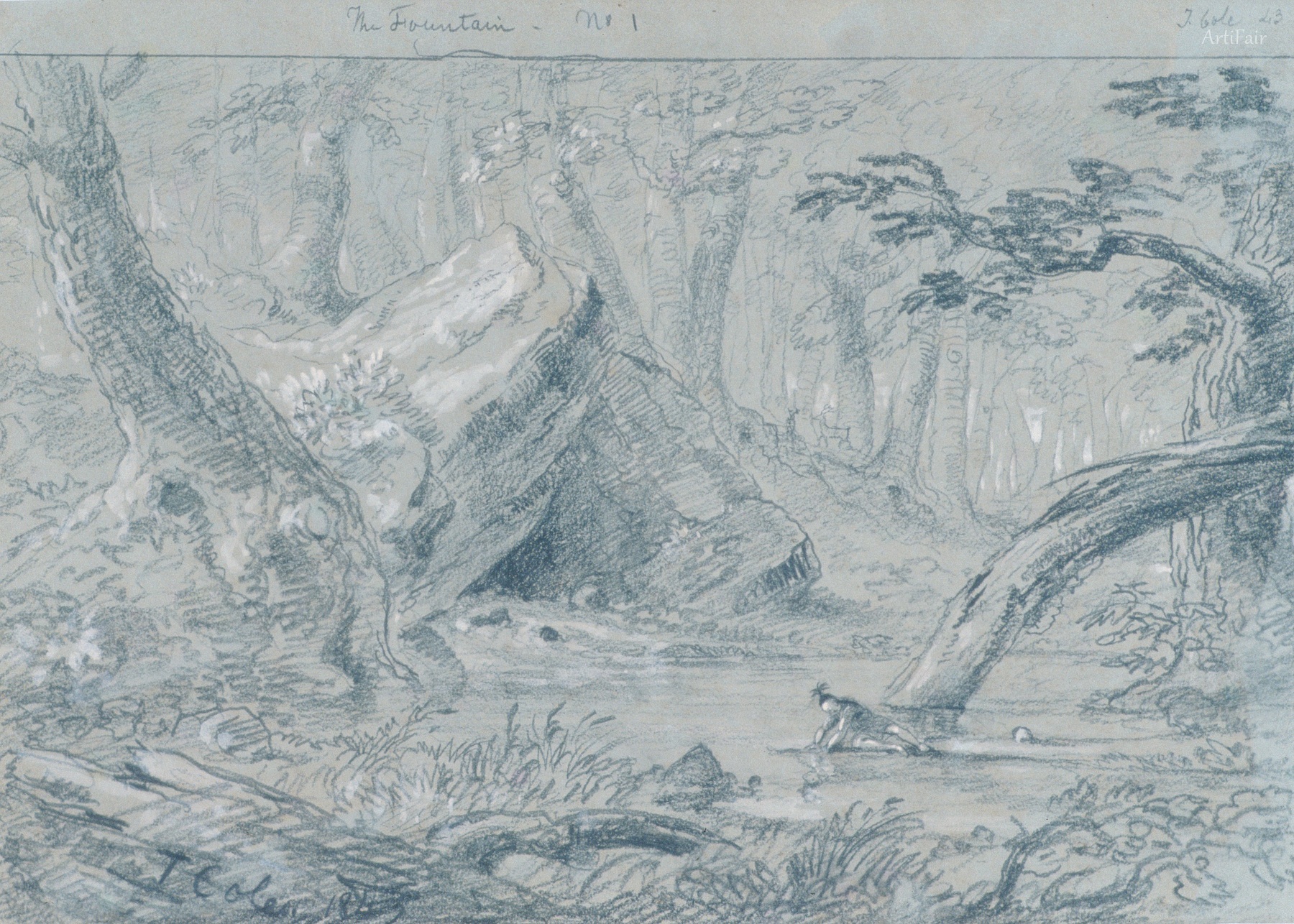The Fountain, No. 1 - The Wounded Indian Slaking His Death Thirst