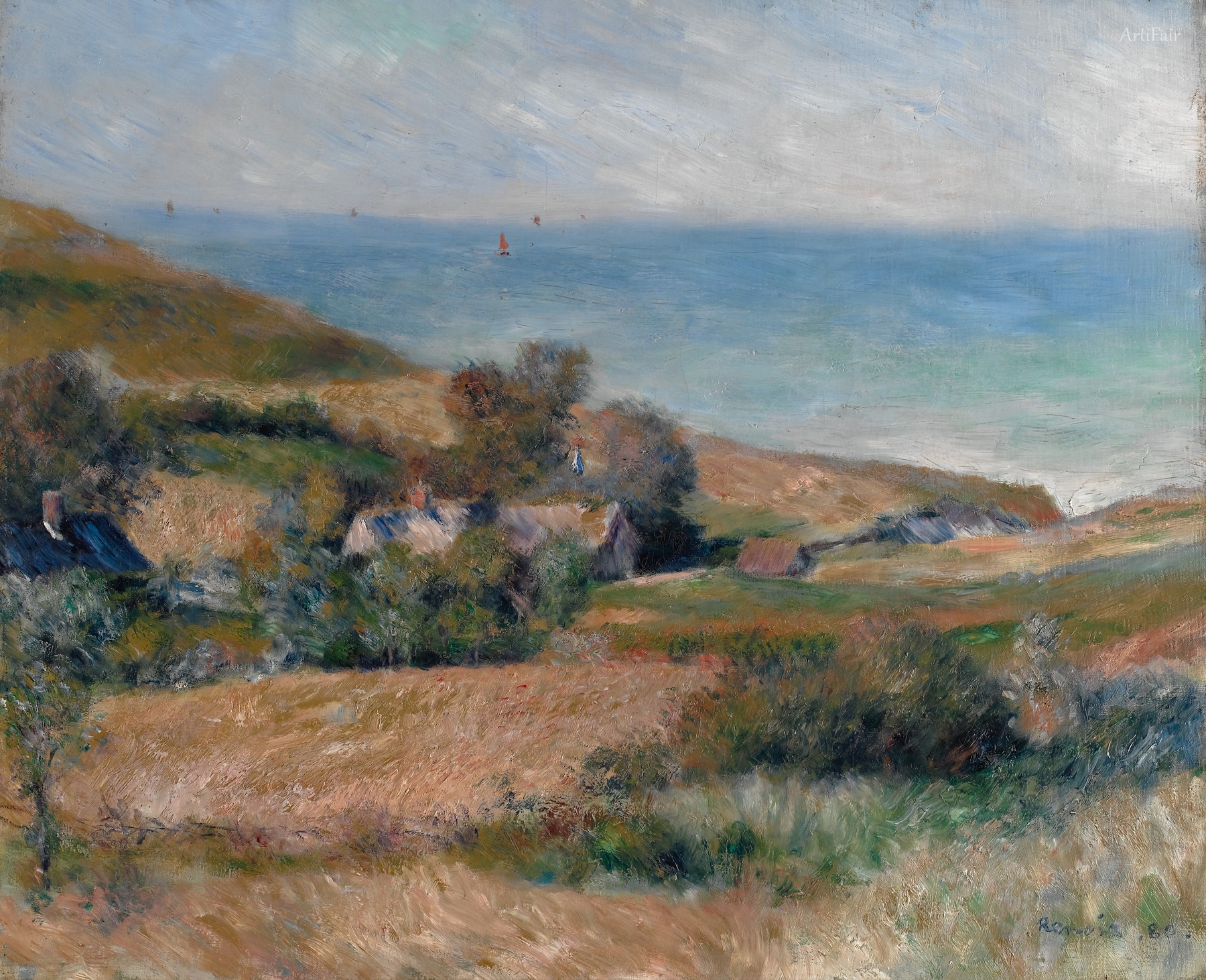 View of the Seacoast near Wargemont in Normandy 1880