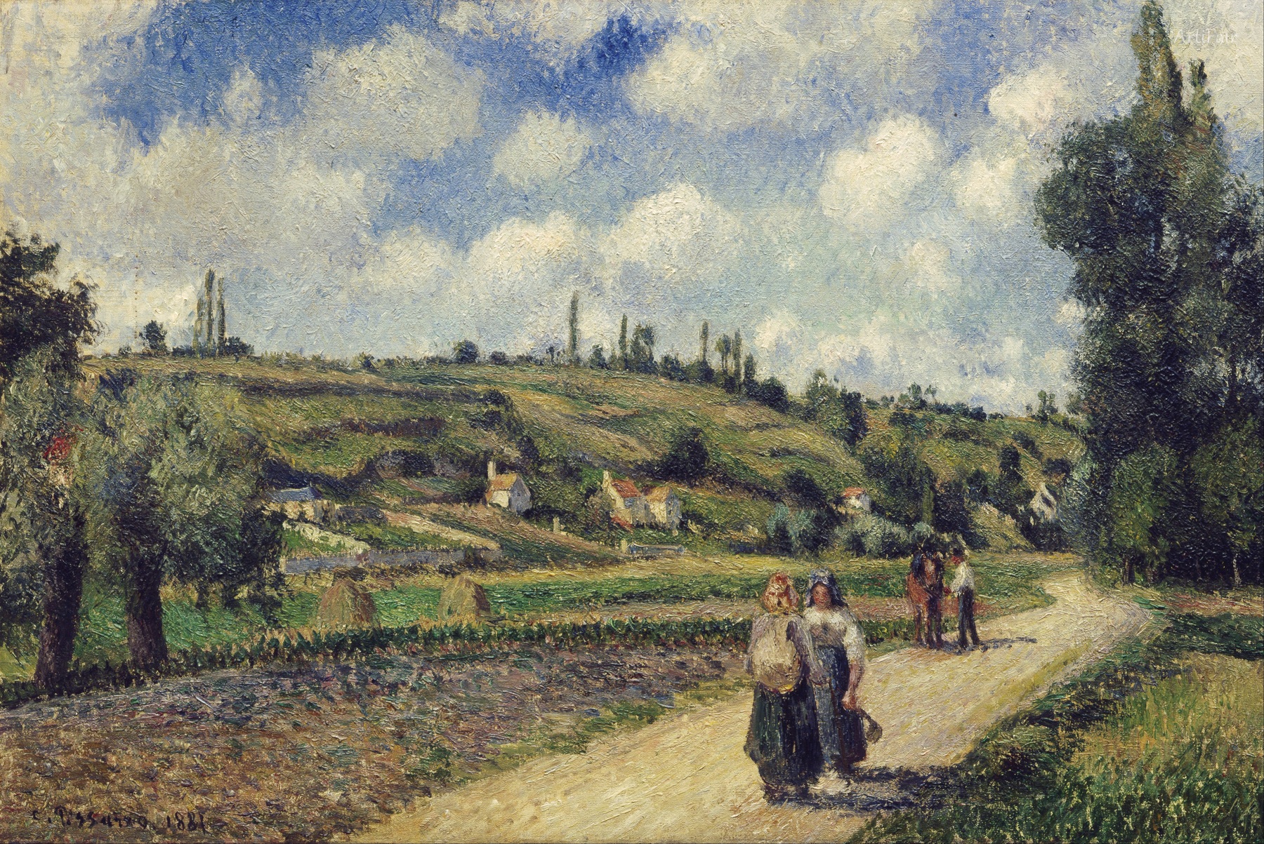 Krajina poblíž Pontoise, silnice do Auvers