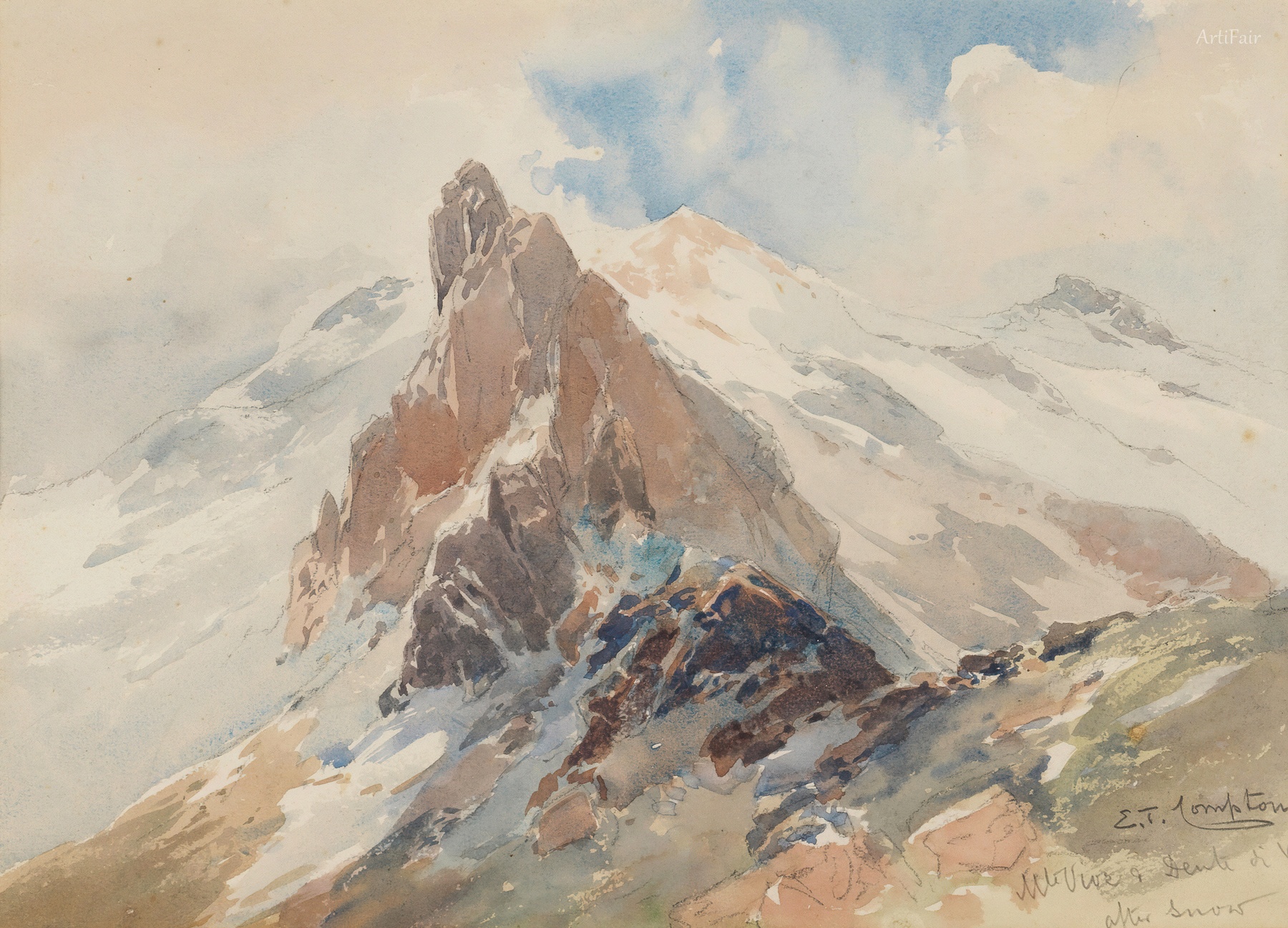 Monte Vive and Dente di Vive after snow