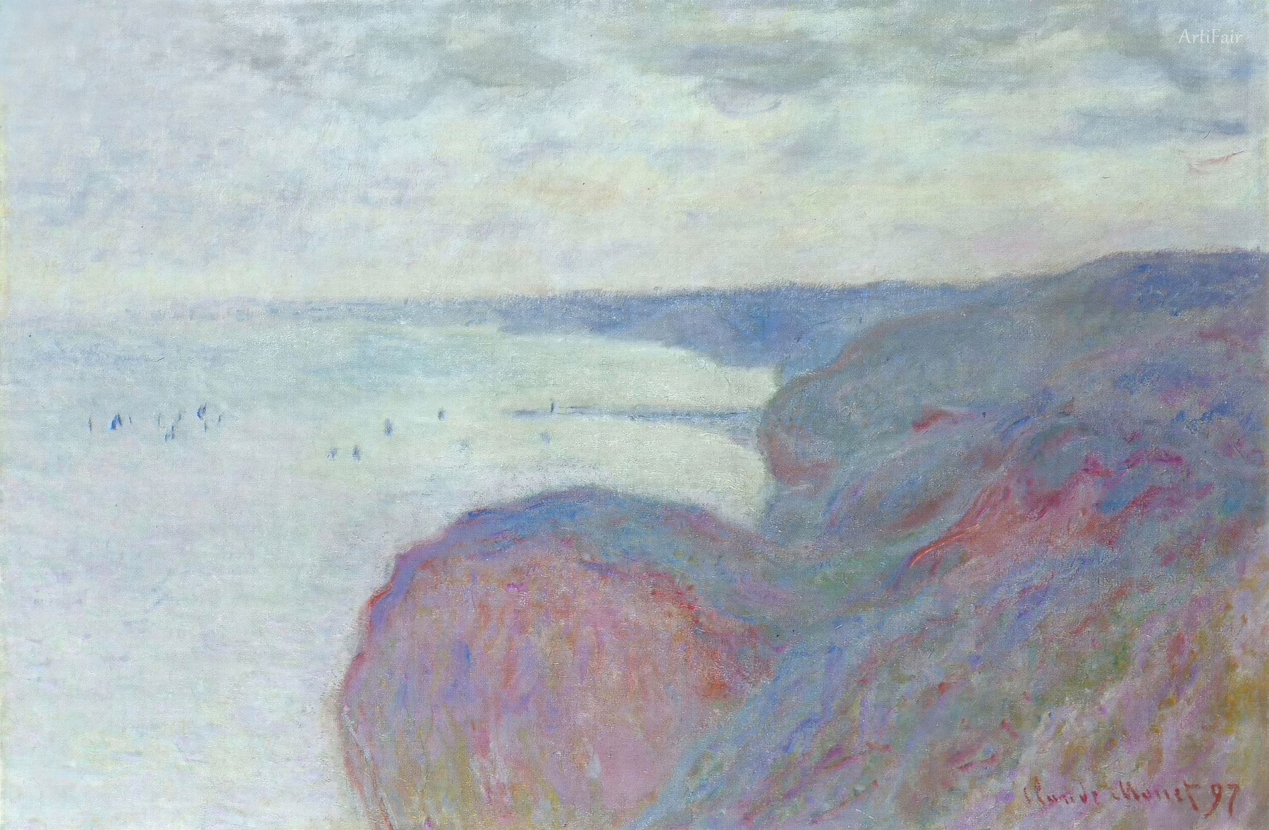 Cliff near Dieppe, Overcast Skies