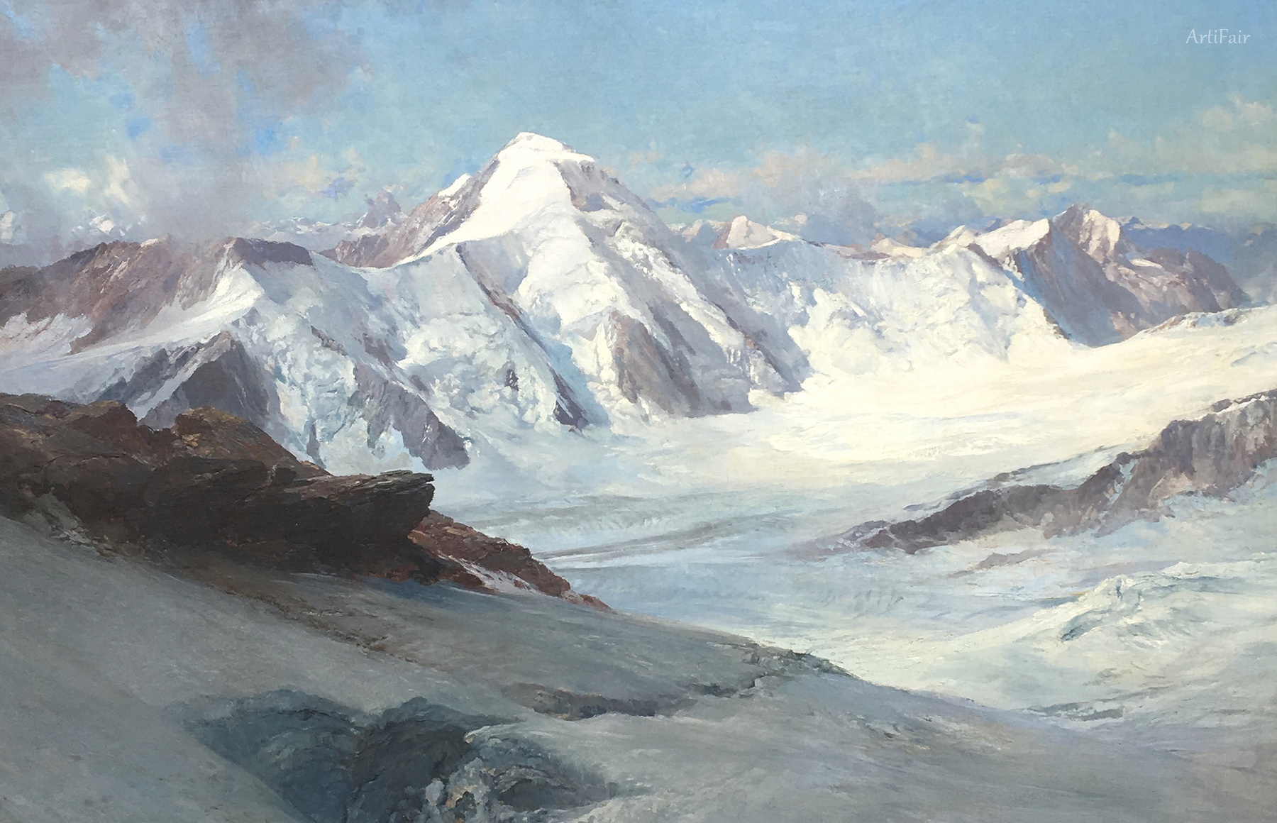 View Over the Glacier (Aletsch Glacier)