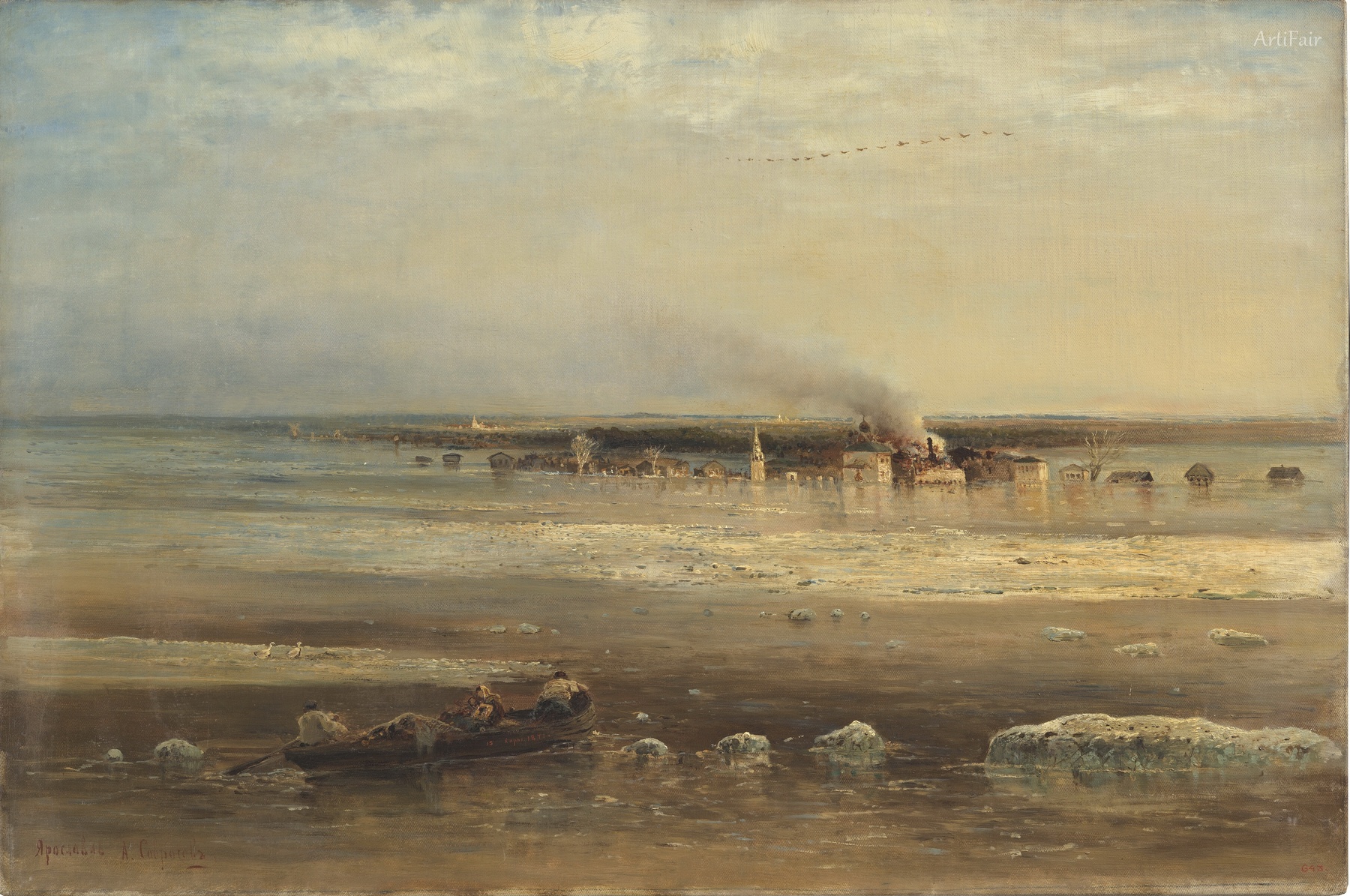 Záplavy řeky Volhy u Jaroslavle 1871