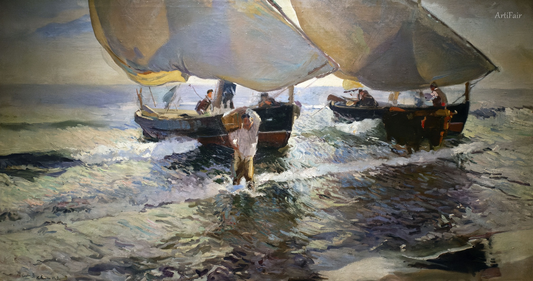 Arrivo delle barche, Valencia, 1907