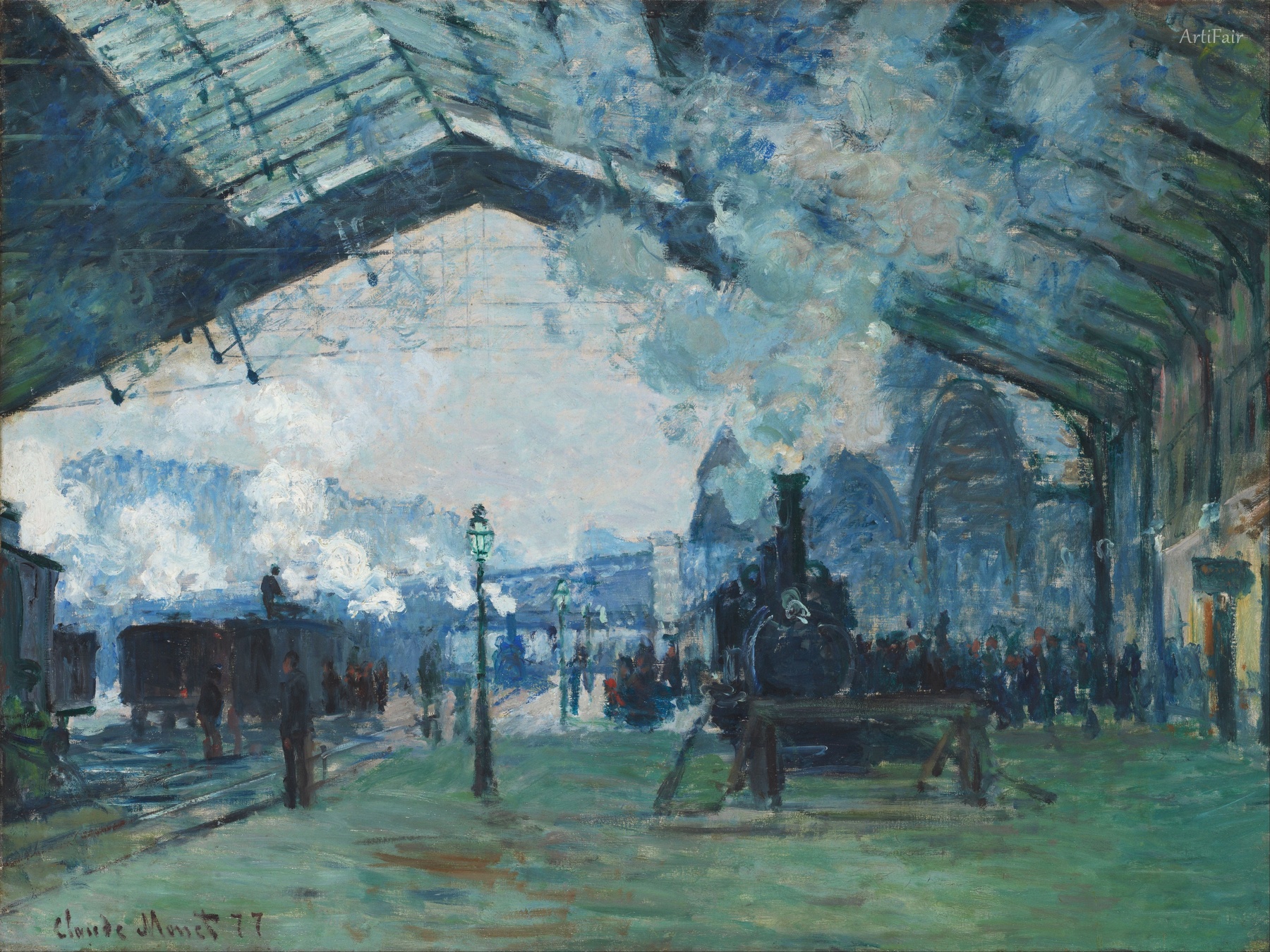 Příjezd normandského vlaku, Gare Saint-Lazare