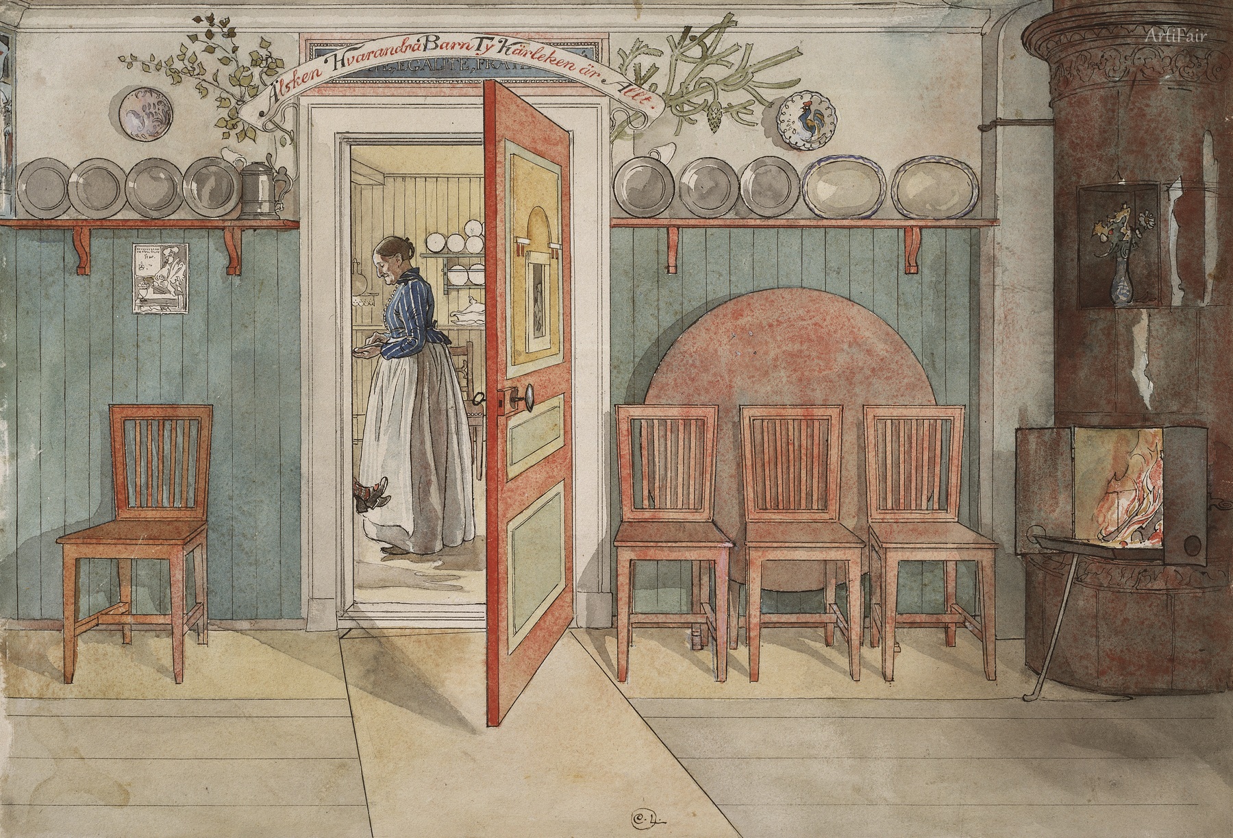 Old Anna. From A Home (26 watercolours)