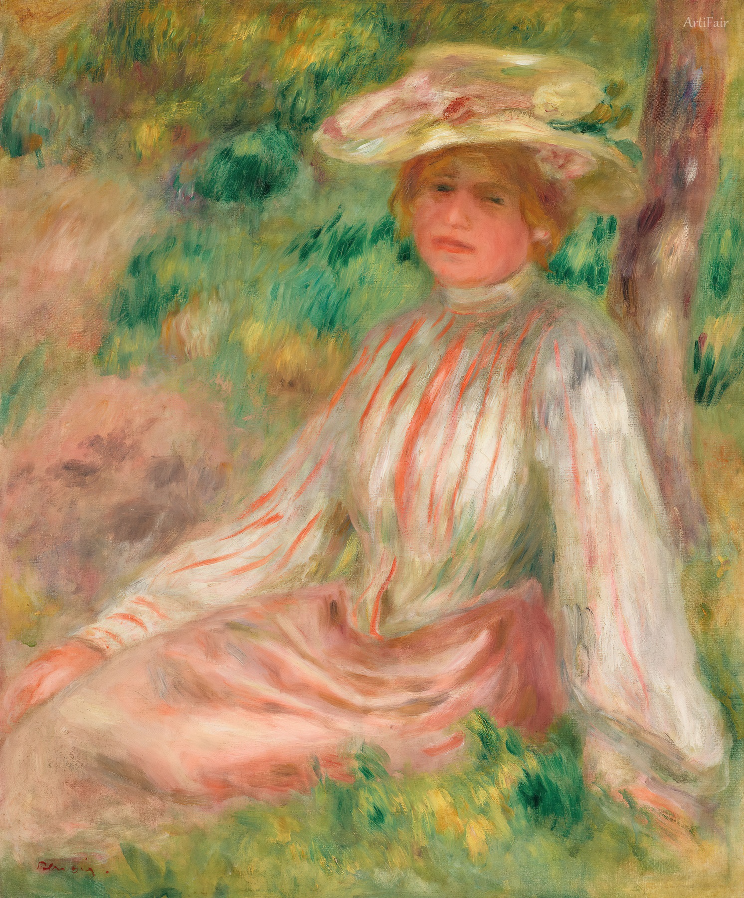 The woman in the garden