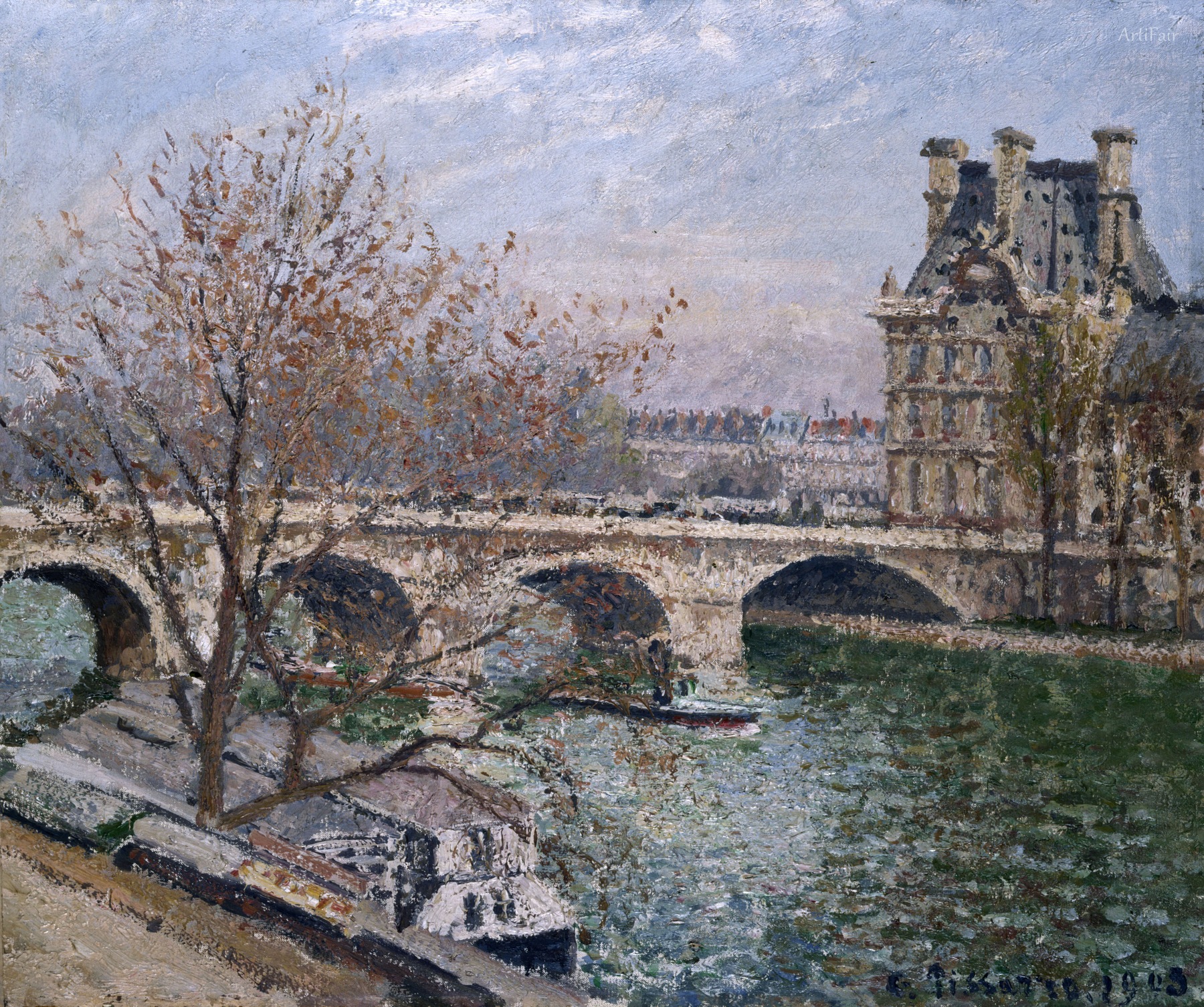 Le Pont Royal and the Pavillon de Flore, Morning, Sunlight