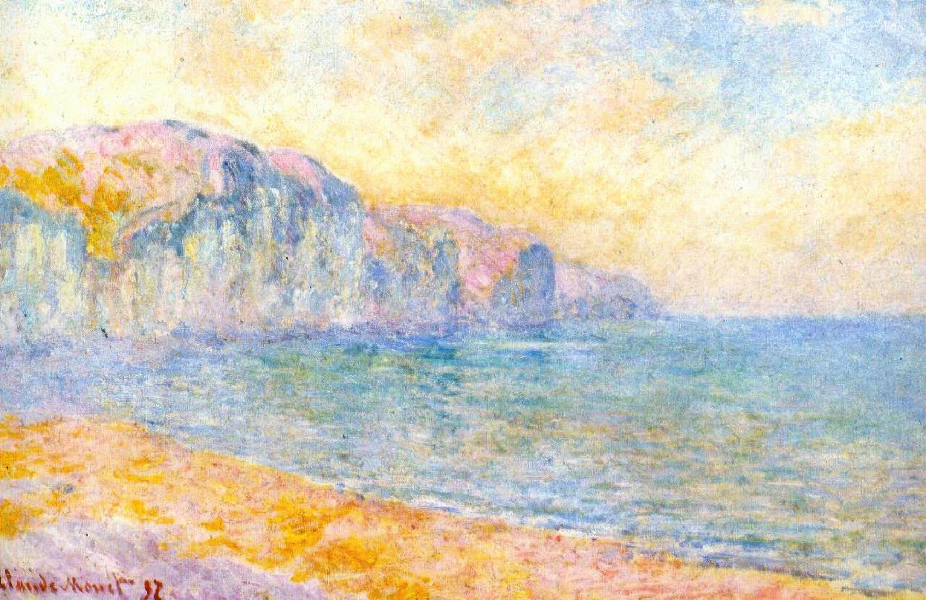 Útesy v Pourville, Ráno