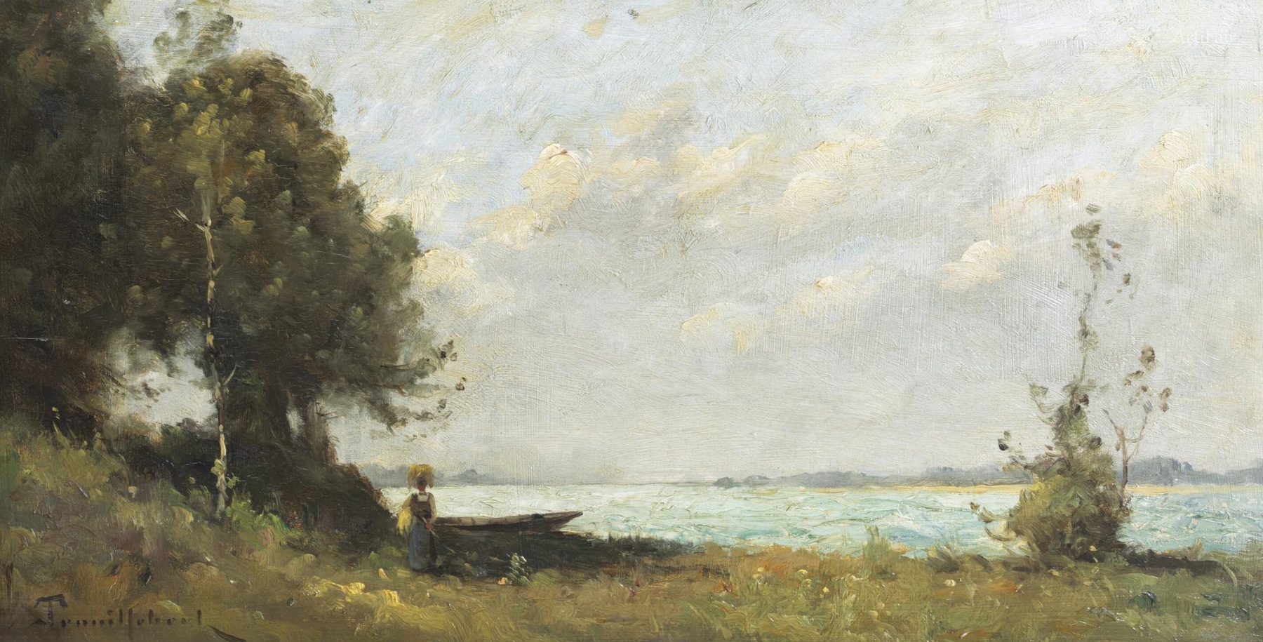 The Laundress Walking by the Loire