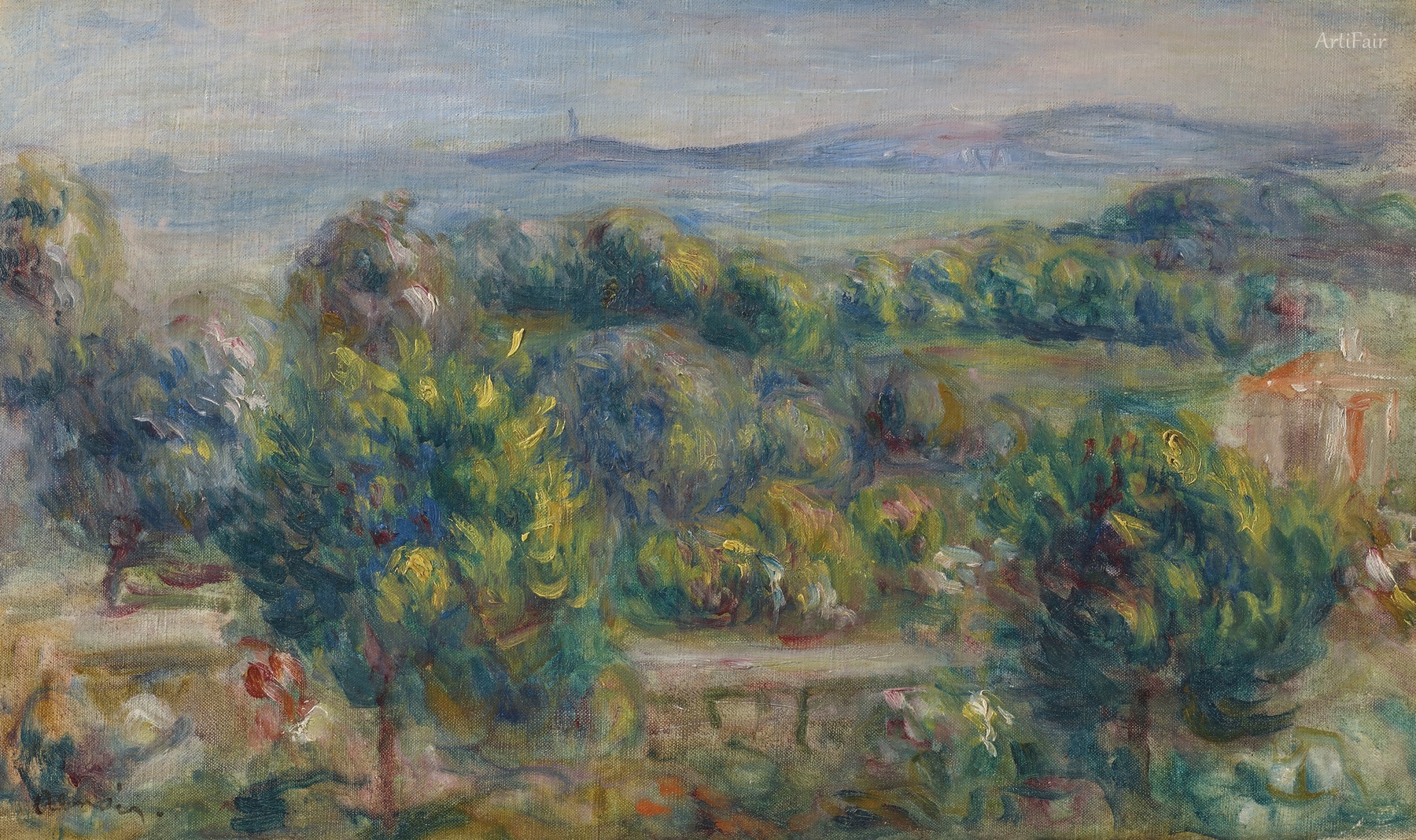 Paesaggio del Midi con veduta del mare