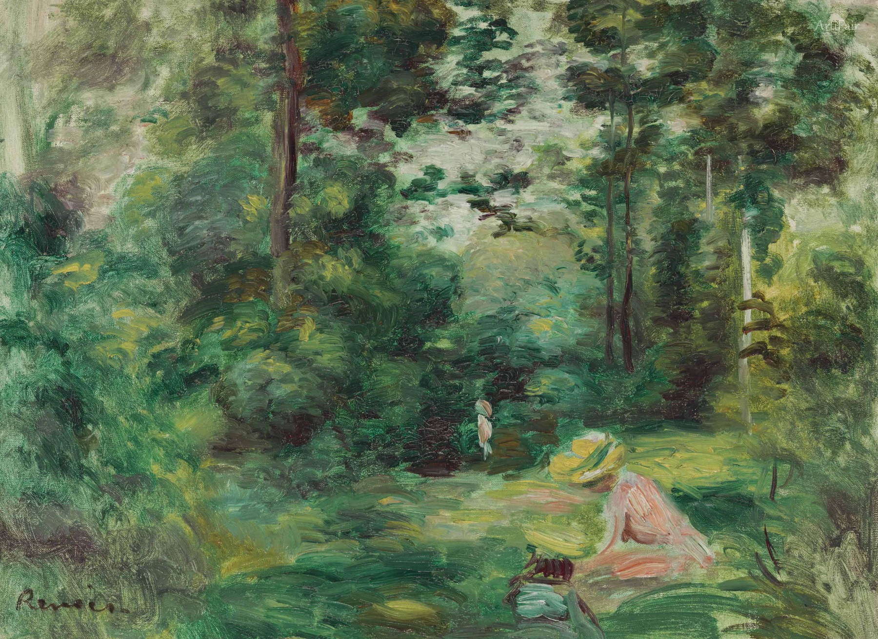 Woman Reading in a Clearing