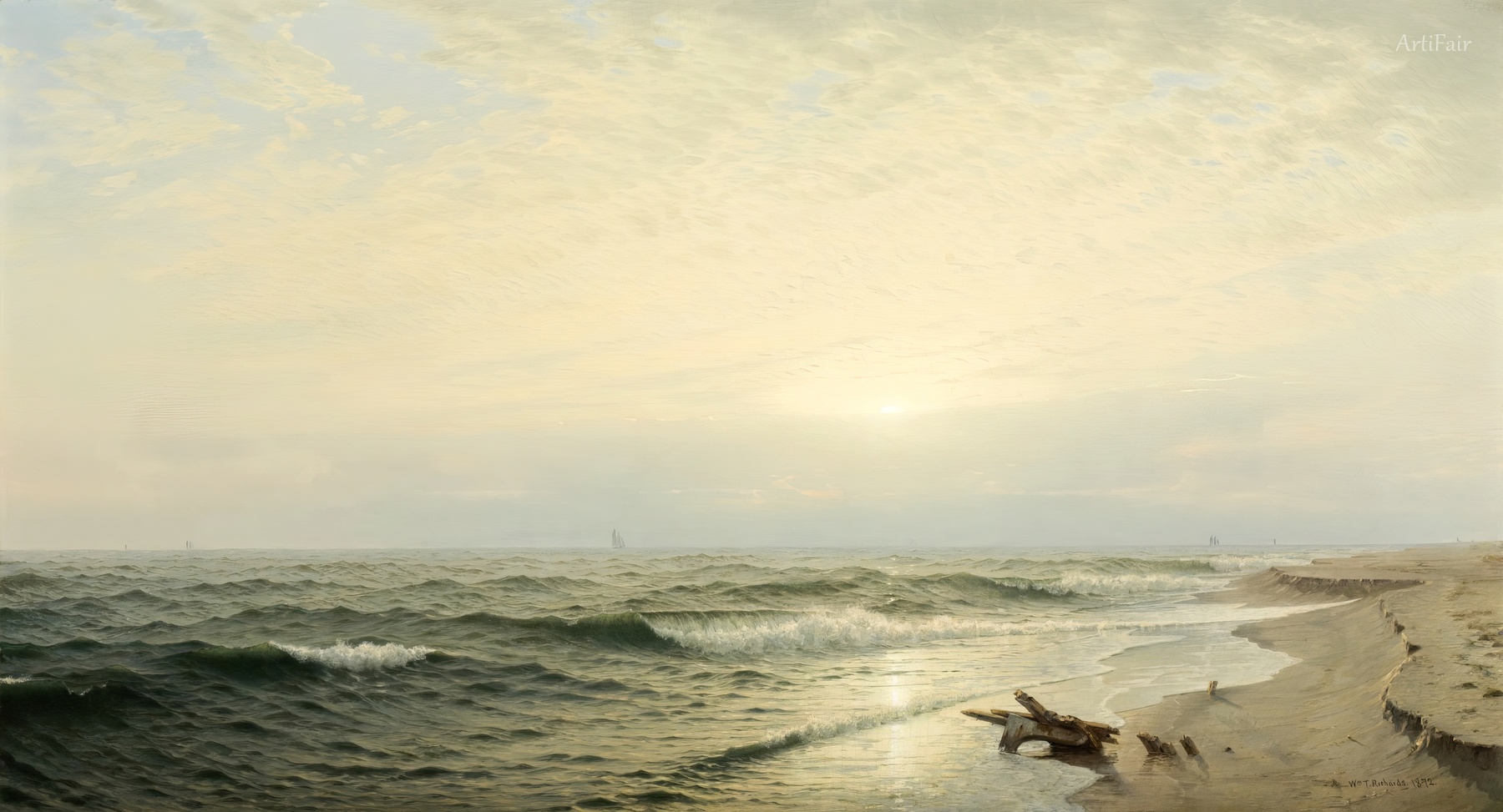 Spiaggia a Long Branch all'Alba 1872