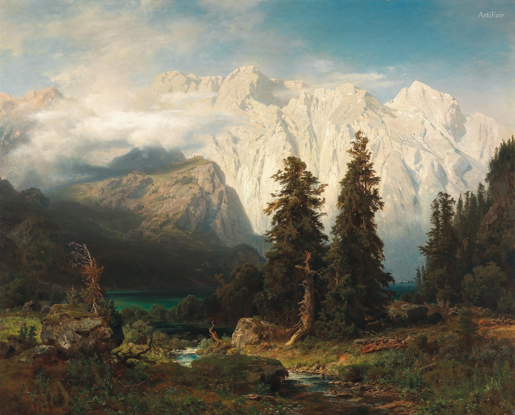 Pemandangan Gunung Watzmann dan Danau Königssee