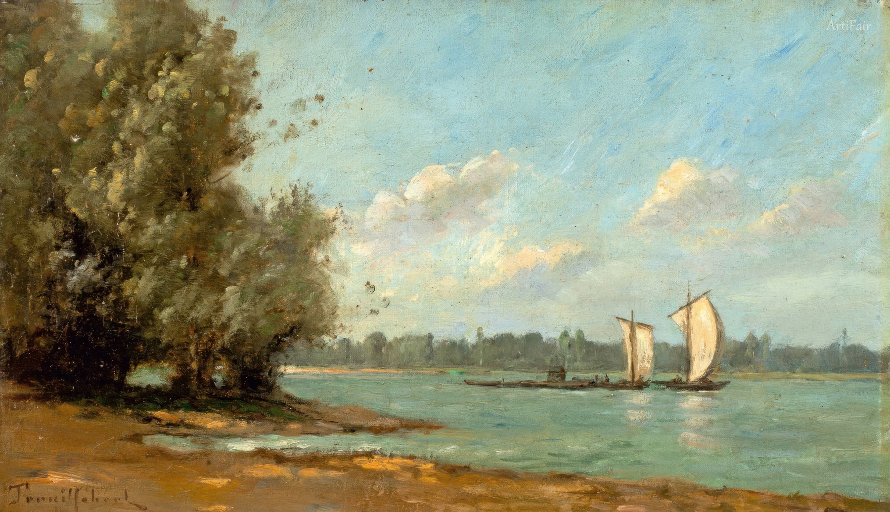 Sailboats on the River