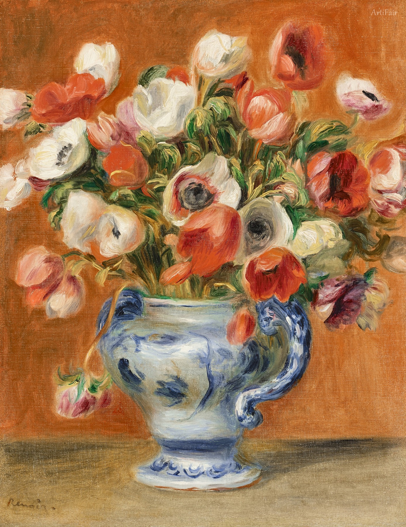 Váza s anemonami