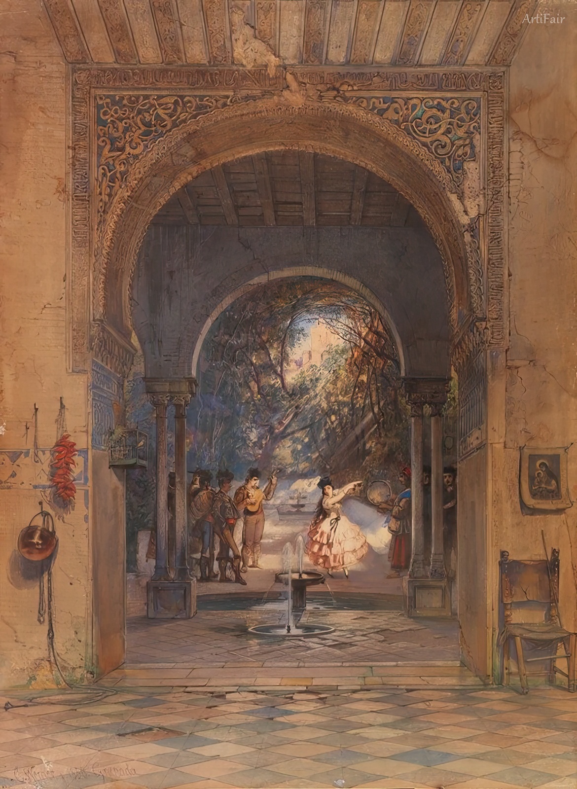 Dancer in the Alhambra in Granada