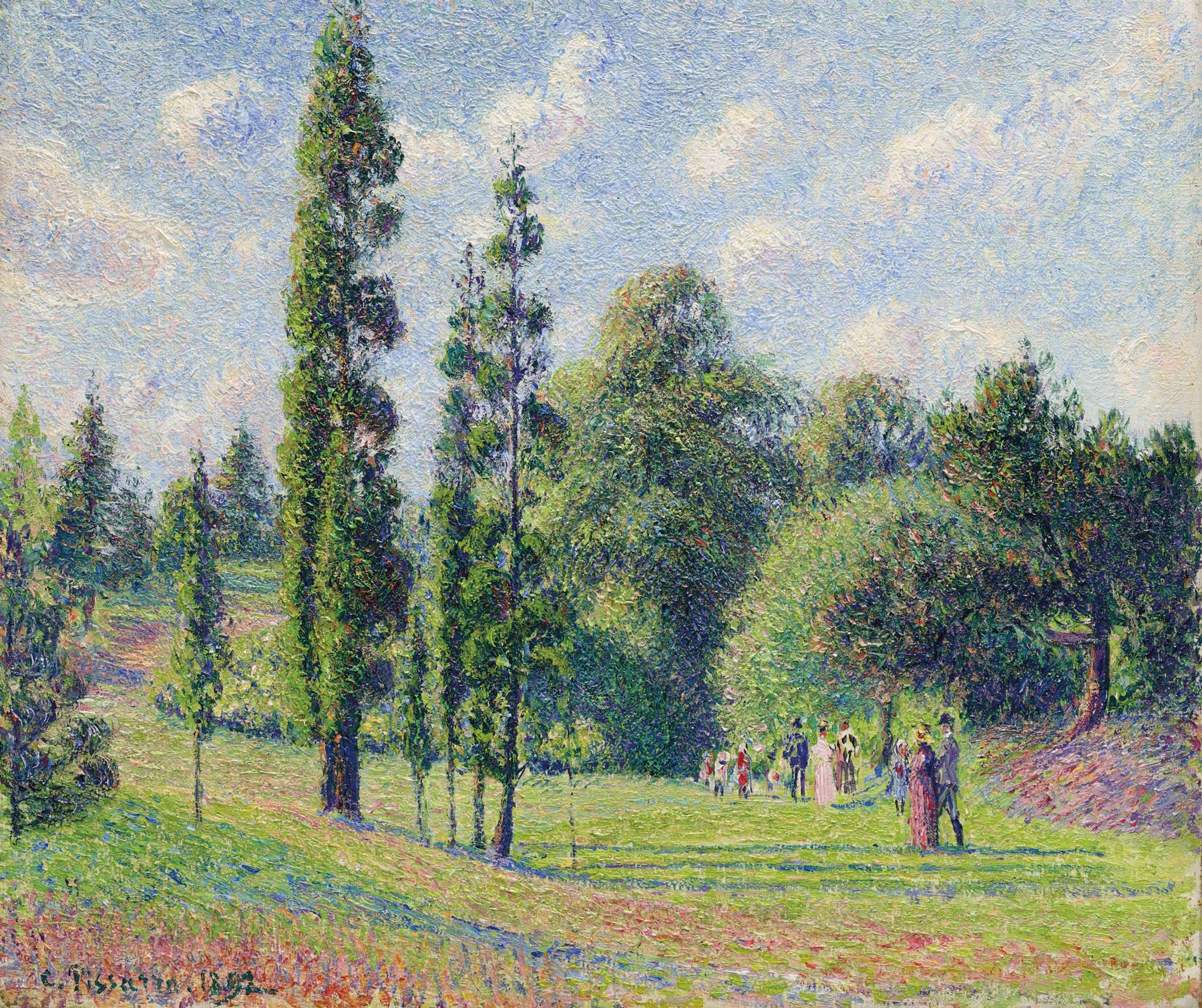 Kew Gardens, Londýn, poblíž rybníka