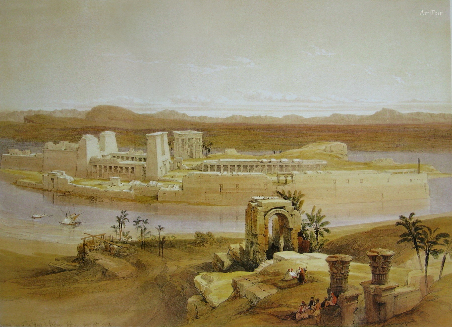 Philae, Egypt, as seen from Bigeh Island