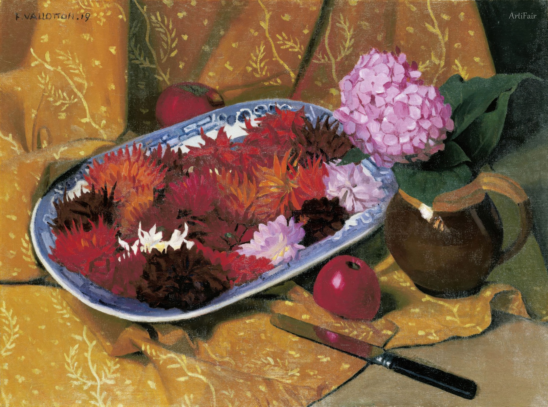 Dahlias in a Dish
