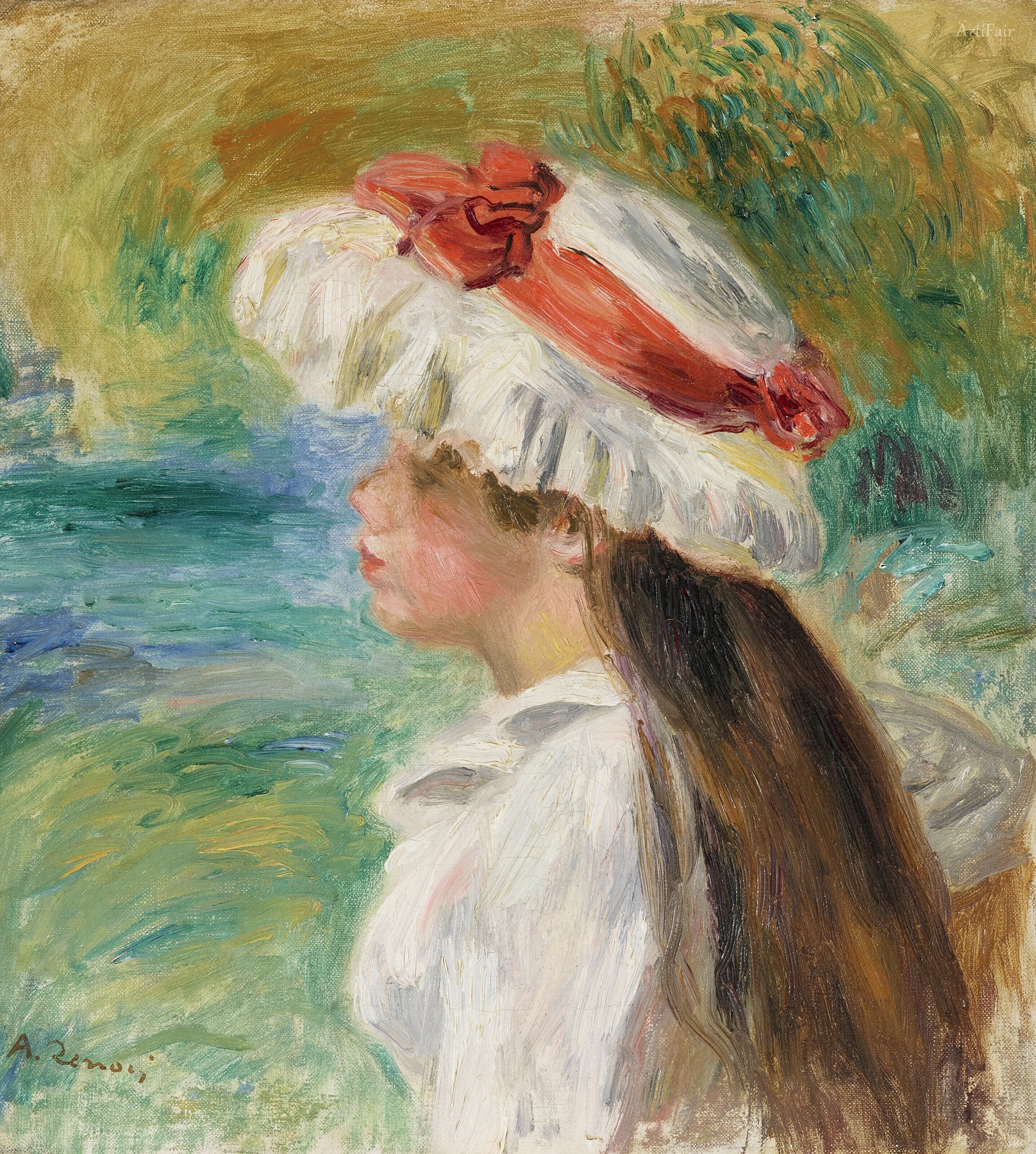 Head of a Young Girl with a Garden Hat