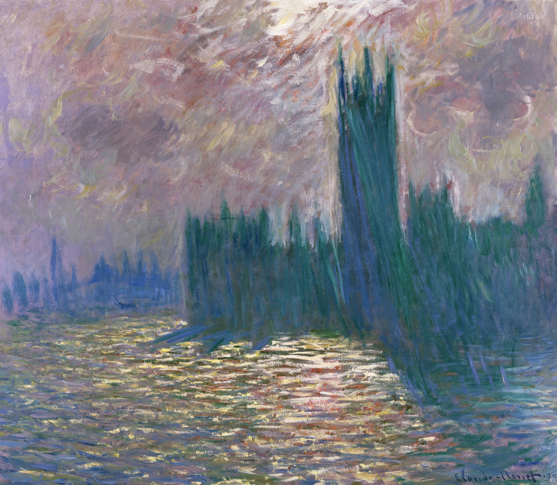 1905 Londýn, Parlament, Odrazy na Temži