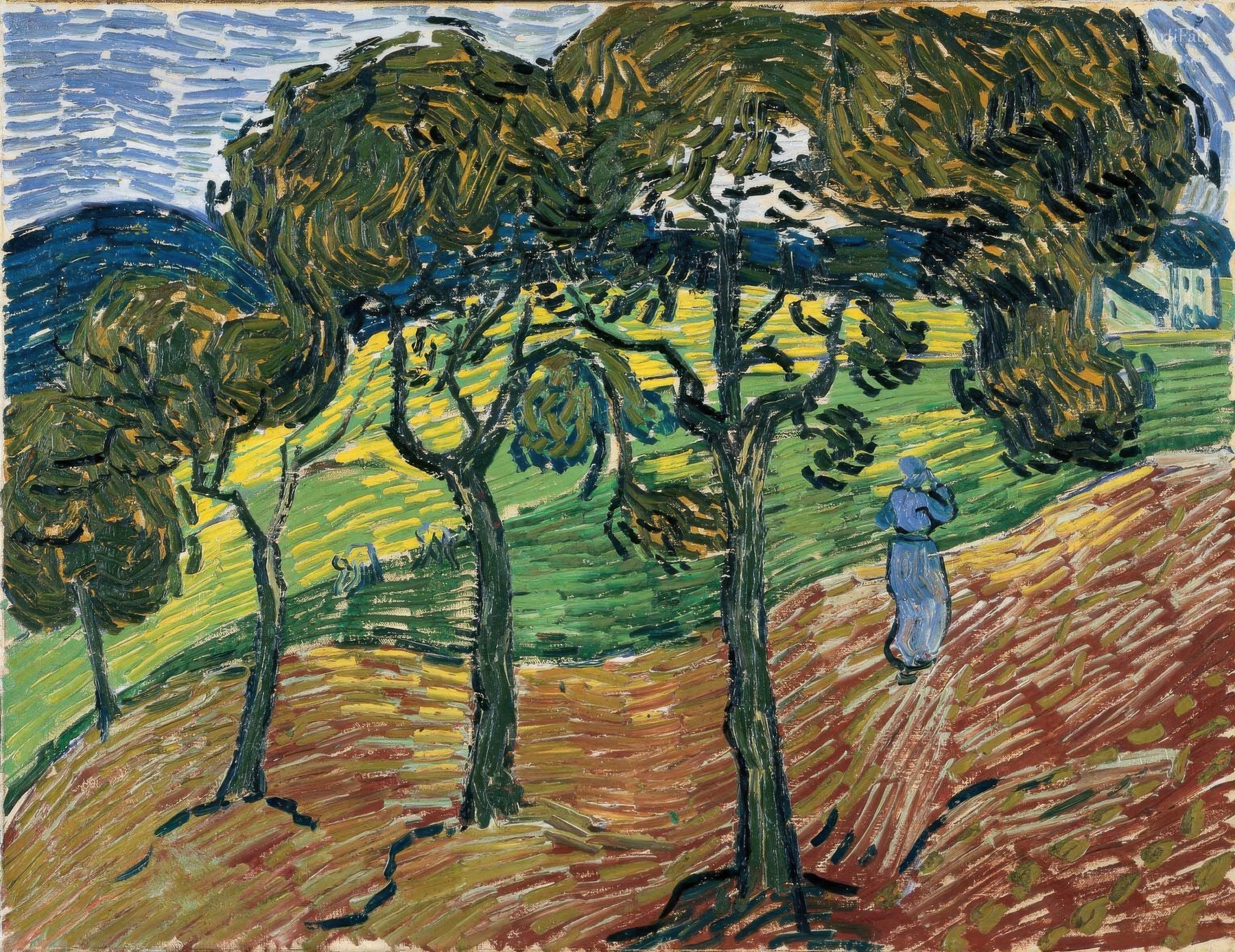 Landscape with Trees and Figures