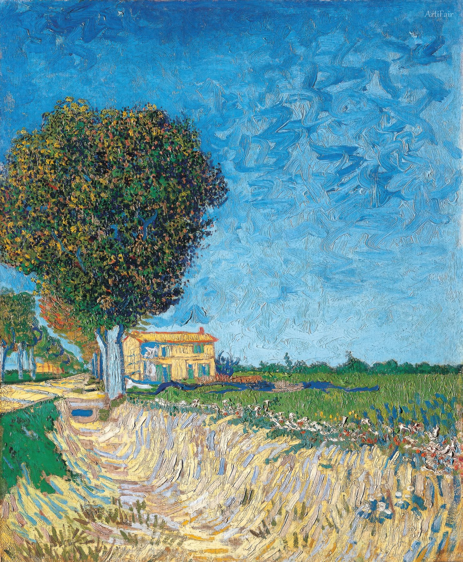 Třída v Arles s domy
