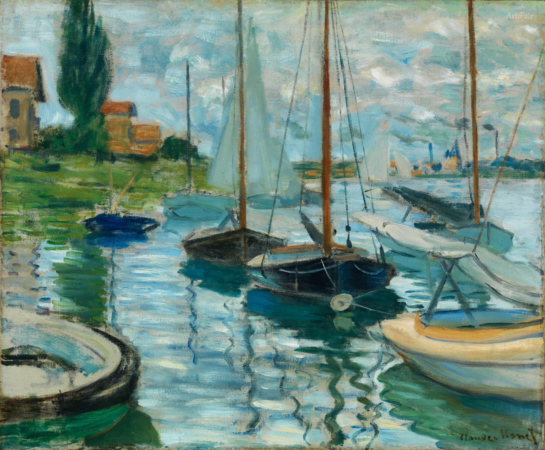 Sailboats on the Seine at Petit-Gennevilliers