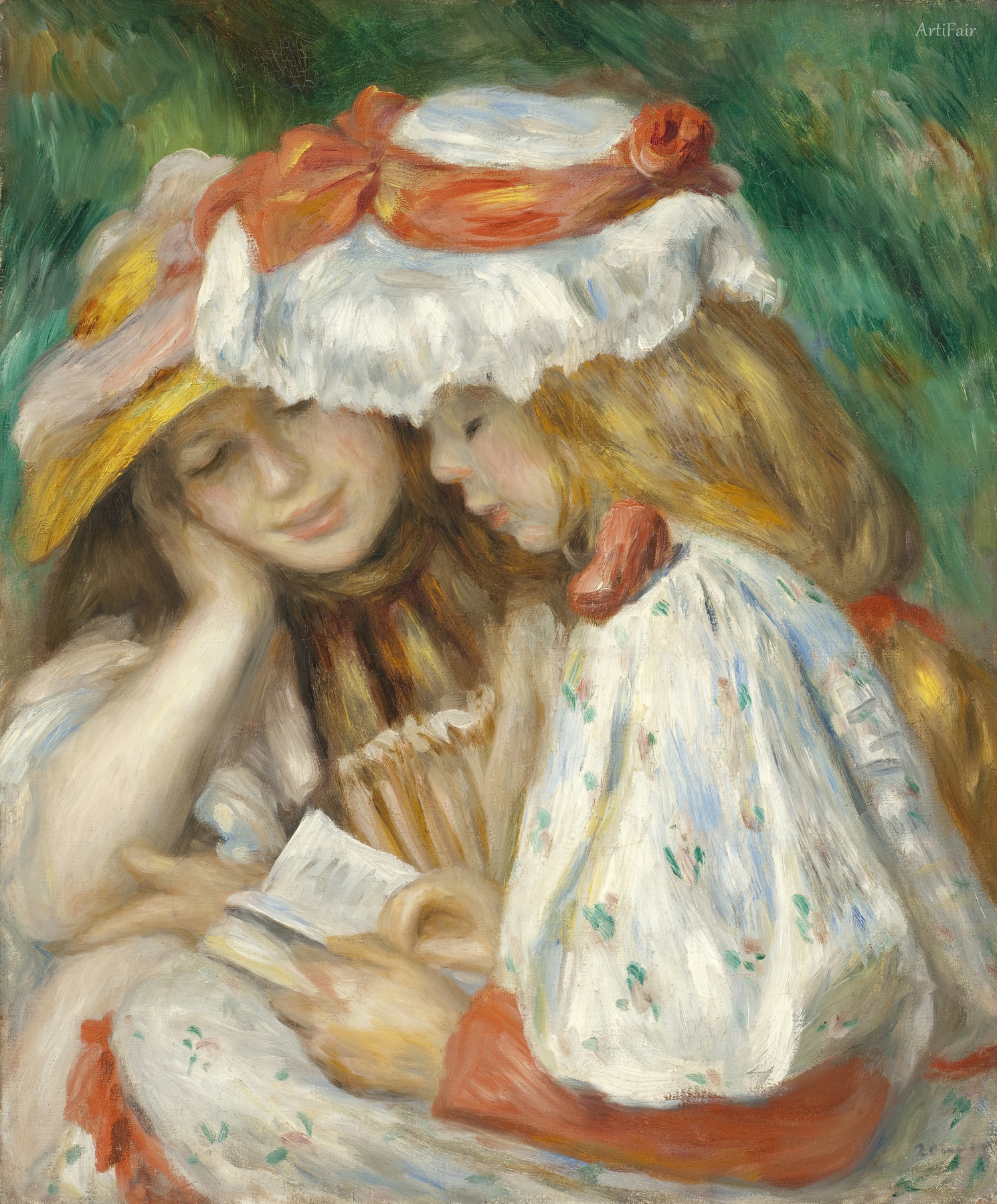 Two Girls Reading