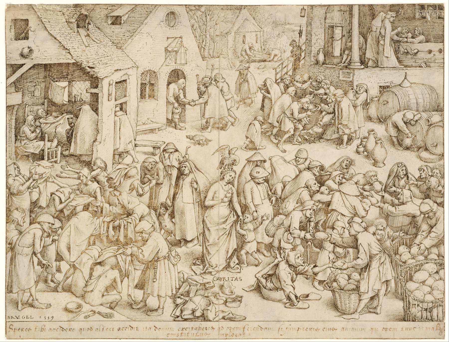 Charity - The Seven Acts of Mercy - Detail of the Feeding of the Hungry