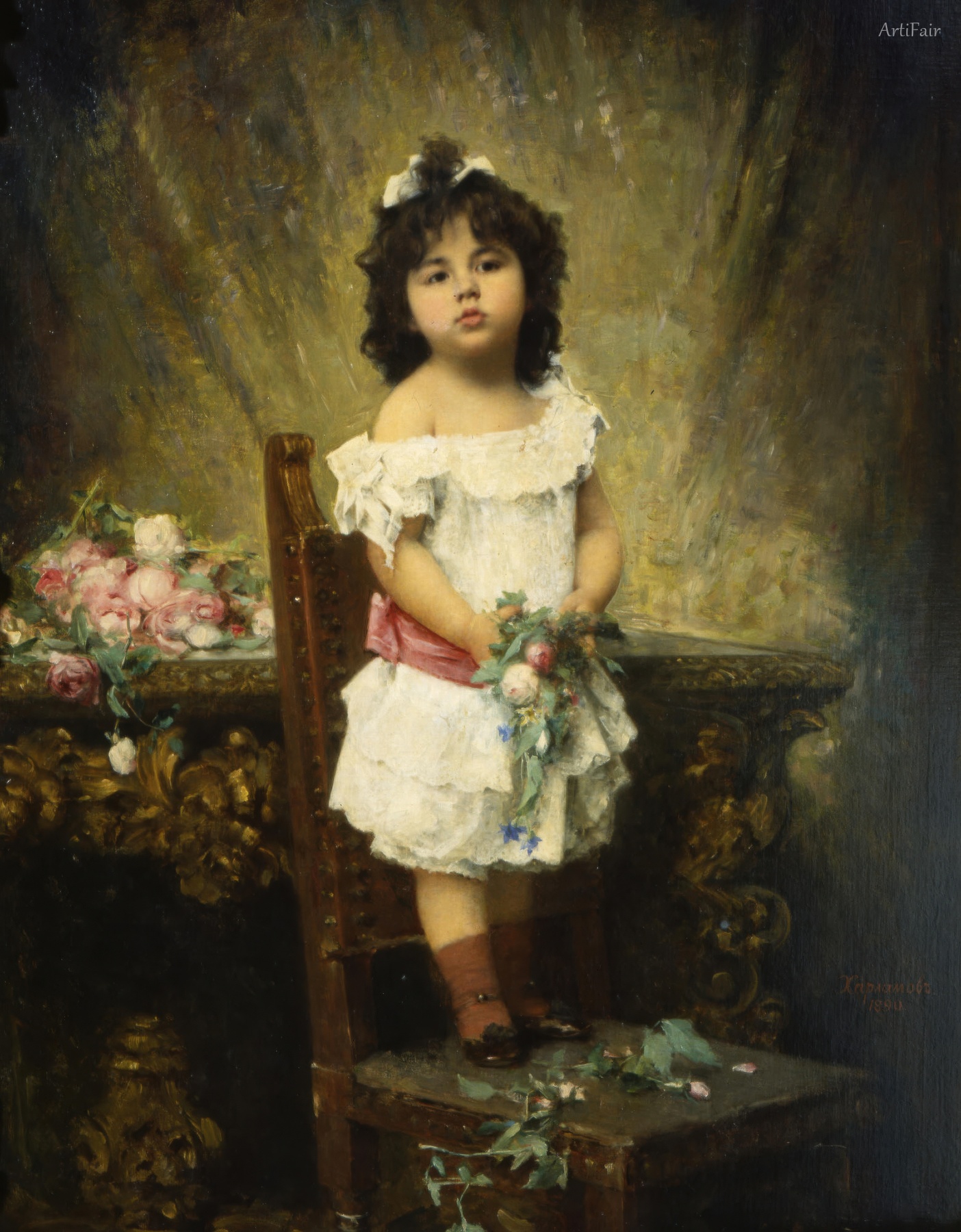 Girl with Flowers