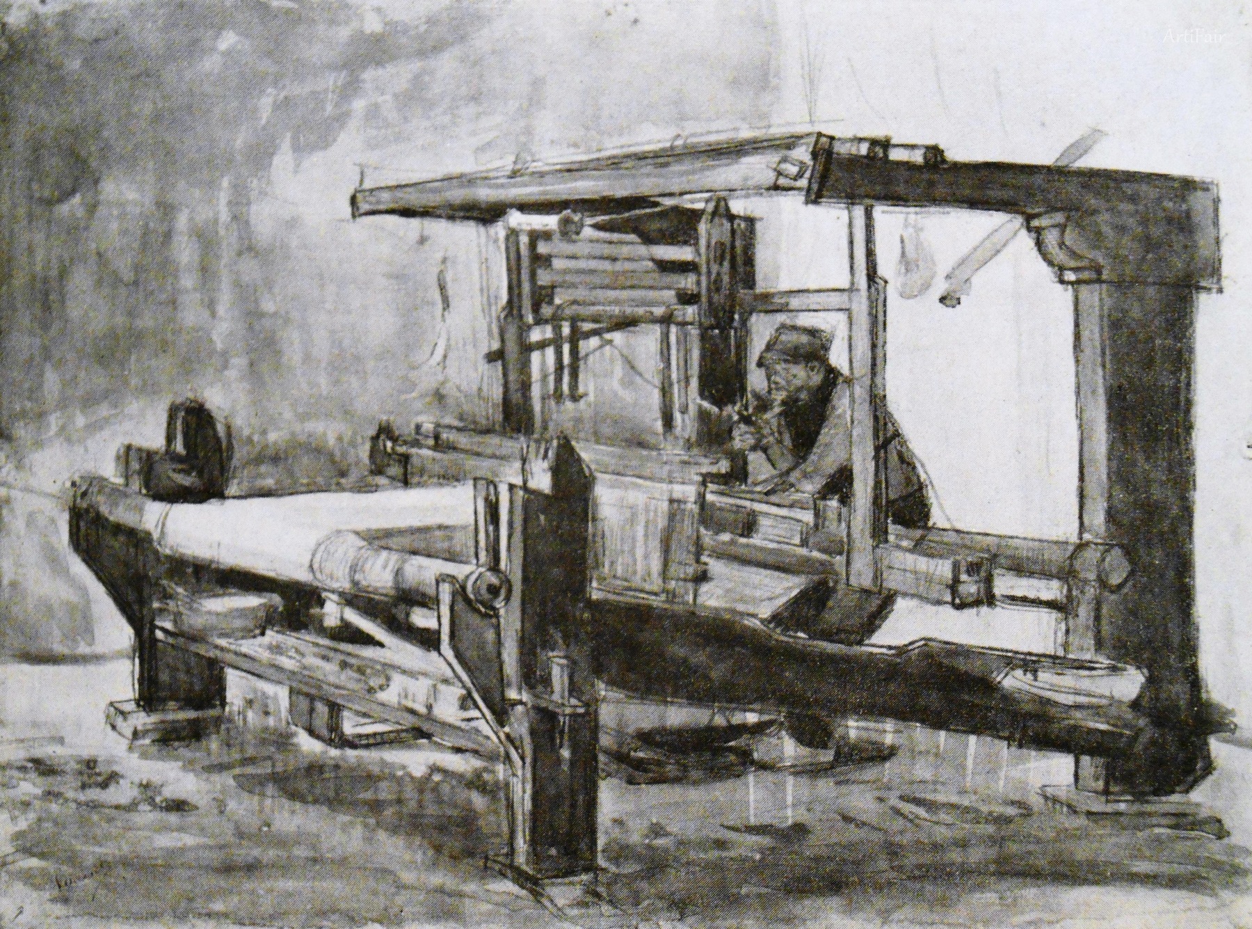 The weaver at his loom