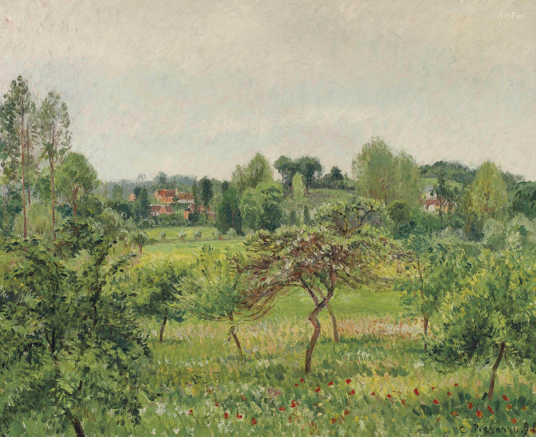 June, Rainy Weather, Eragny 1898