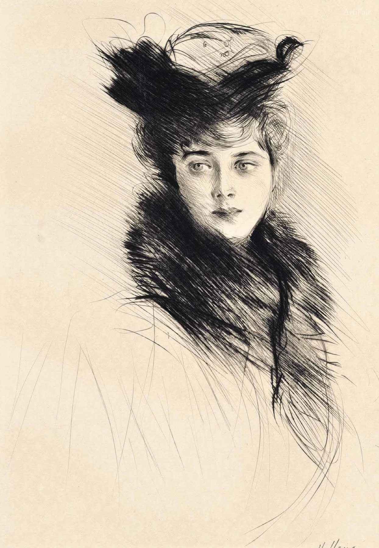 Portrait of Madame Chéruit in Bust