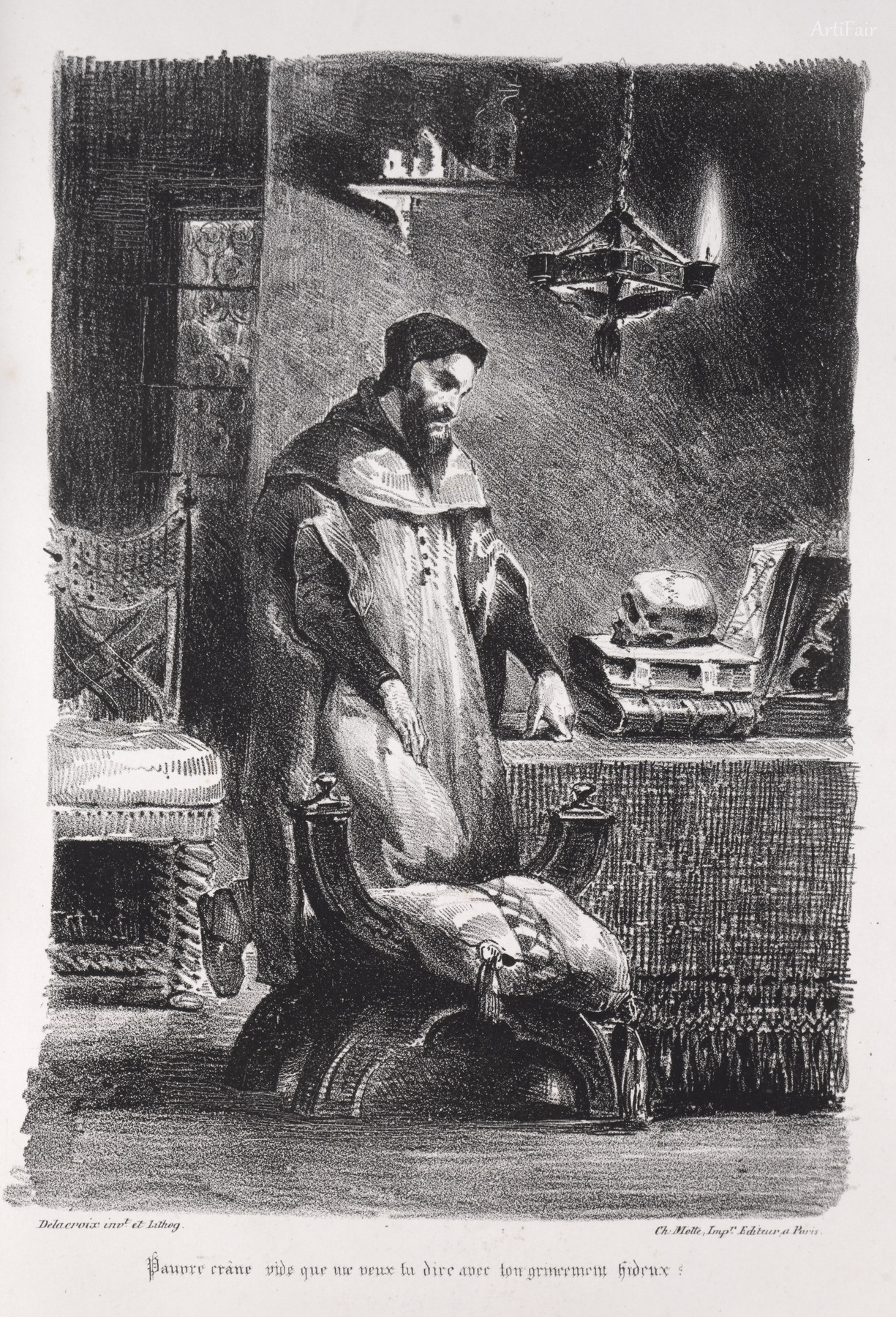 Illustrations for Faust in his dressing-room