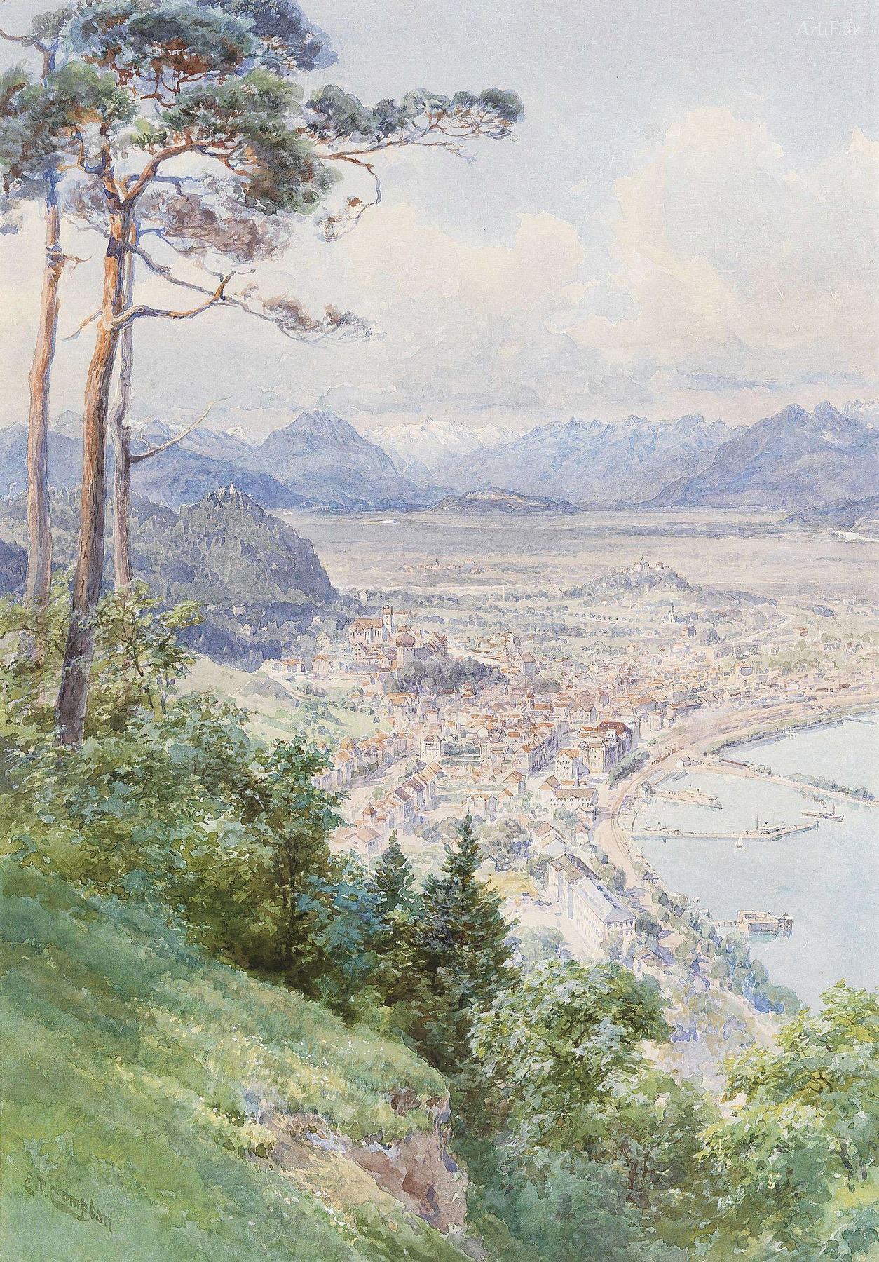 A View of Bregenz and Lake Bodensee