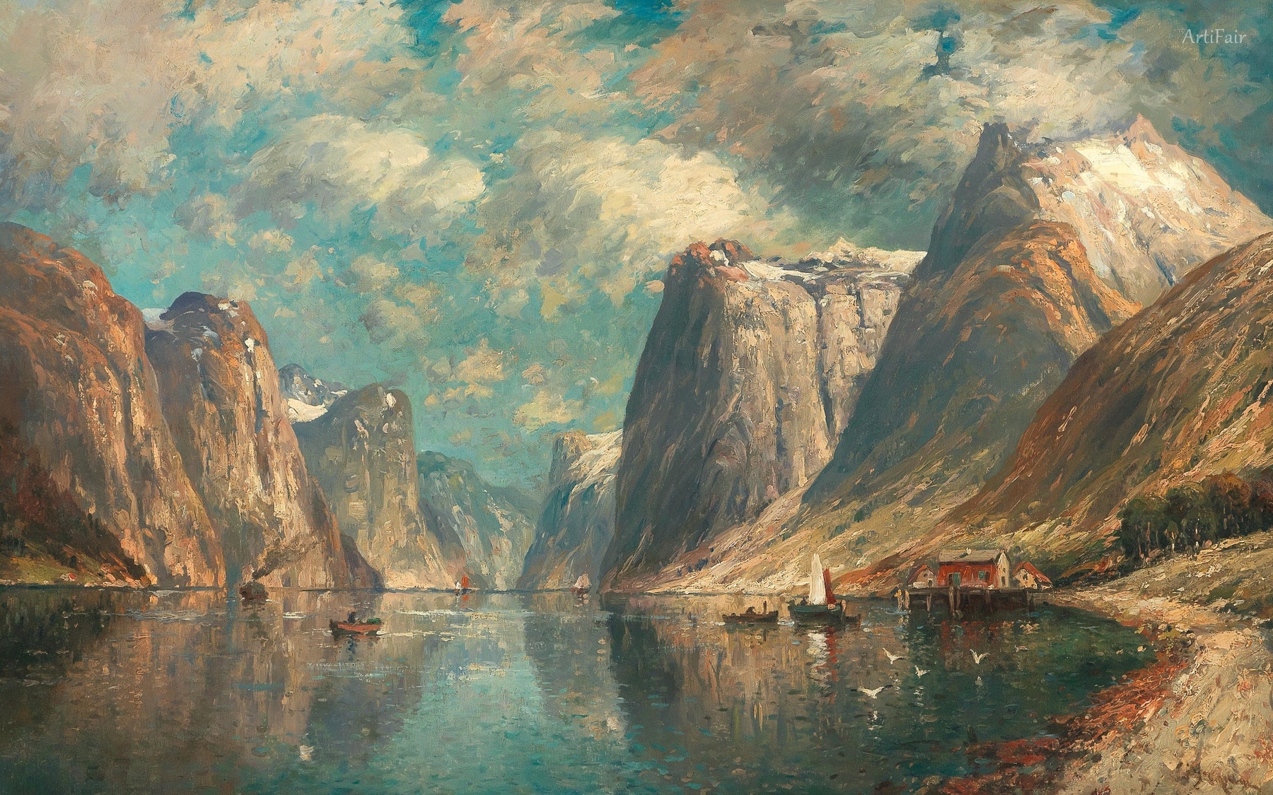 フィヨルドの風景