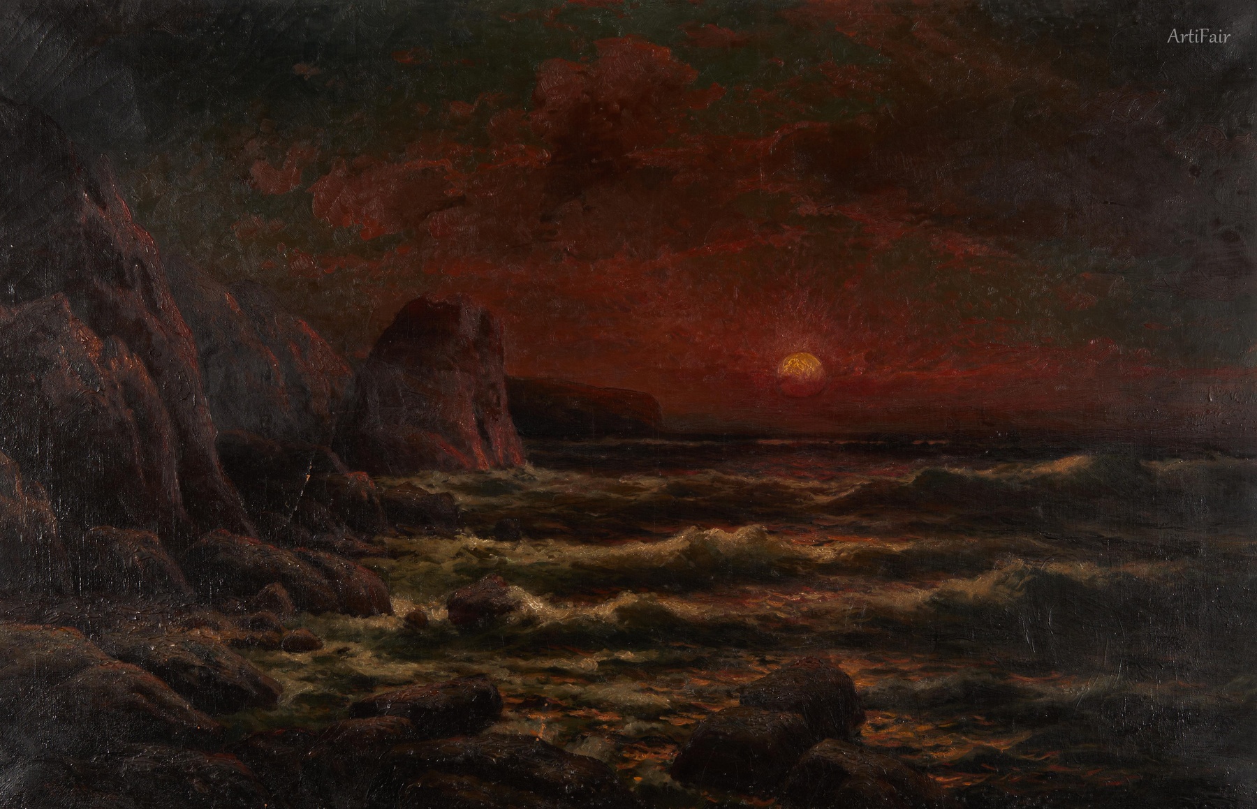 Sea Surf at Sunset